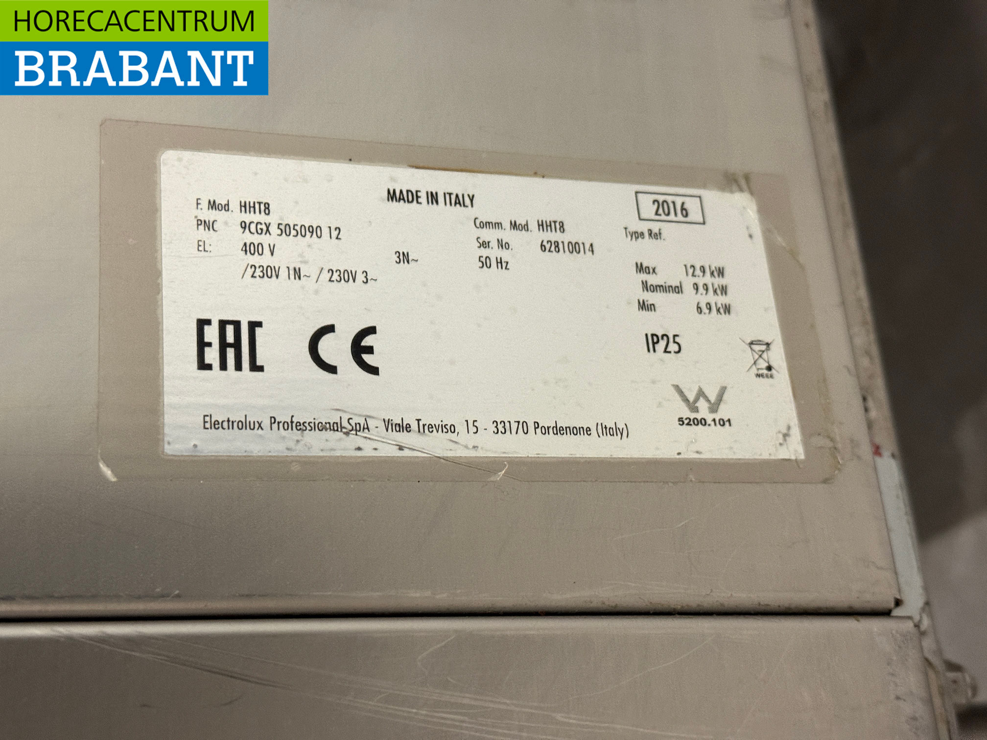 Stainless steel Zanussi HHT8 Sliding dishwasher 400V Catering - Image 6