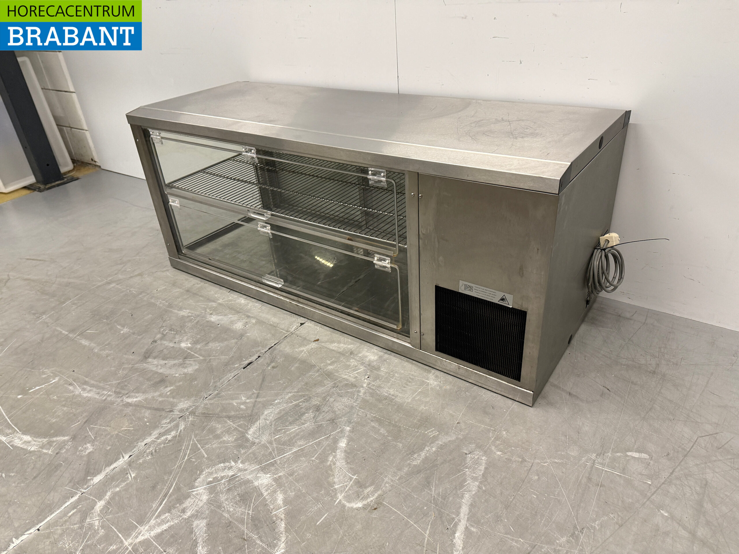 Stainless steel Gamko Refrigerated Display Case 2 Flaps 131 cm 230V Catering - Image 2