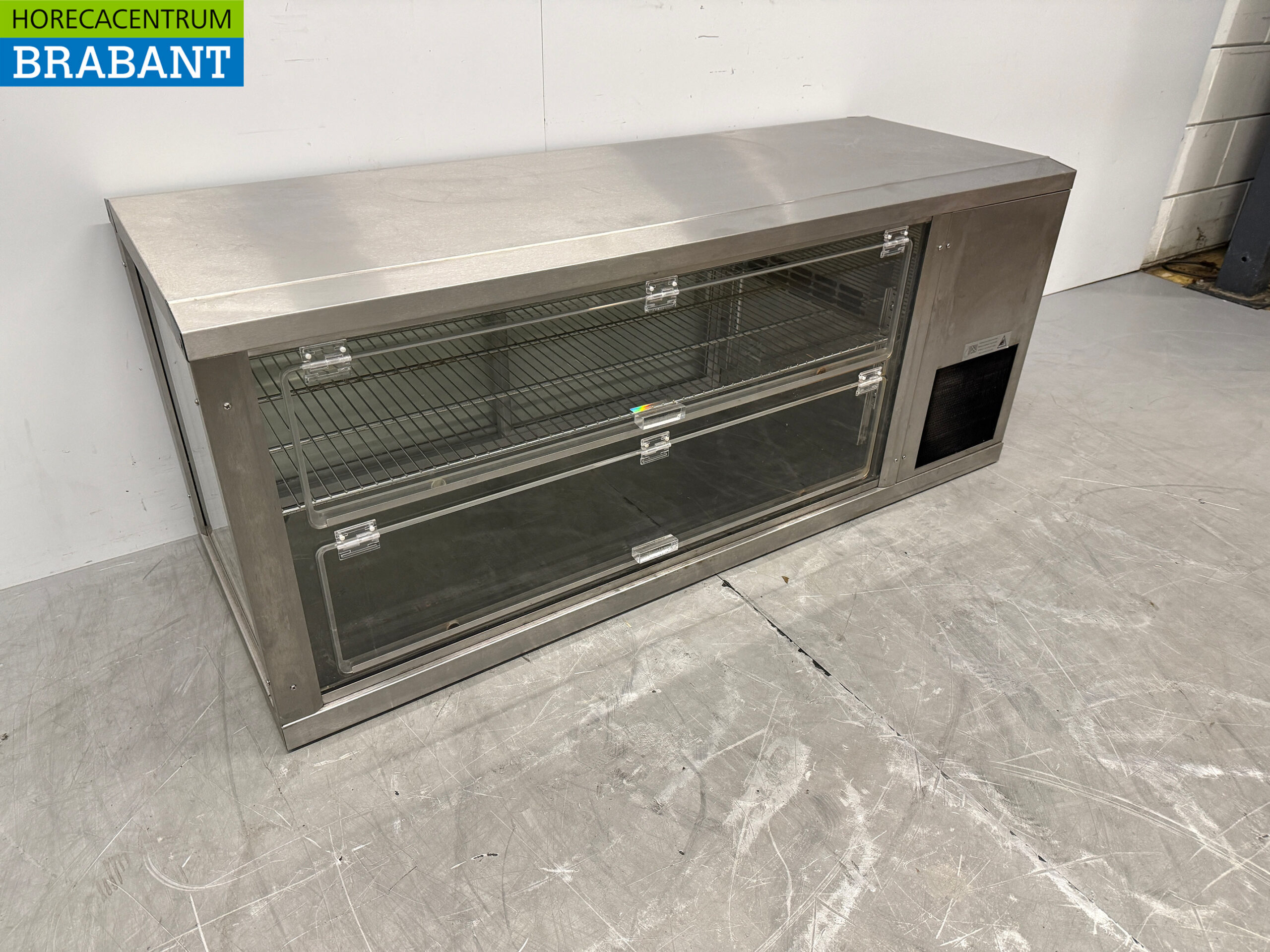 Stainless steel Gamko Refrigerated Display Case 2 Flaps 131 cm 230V Catering - Image 3