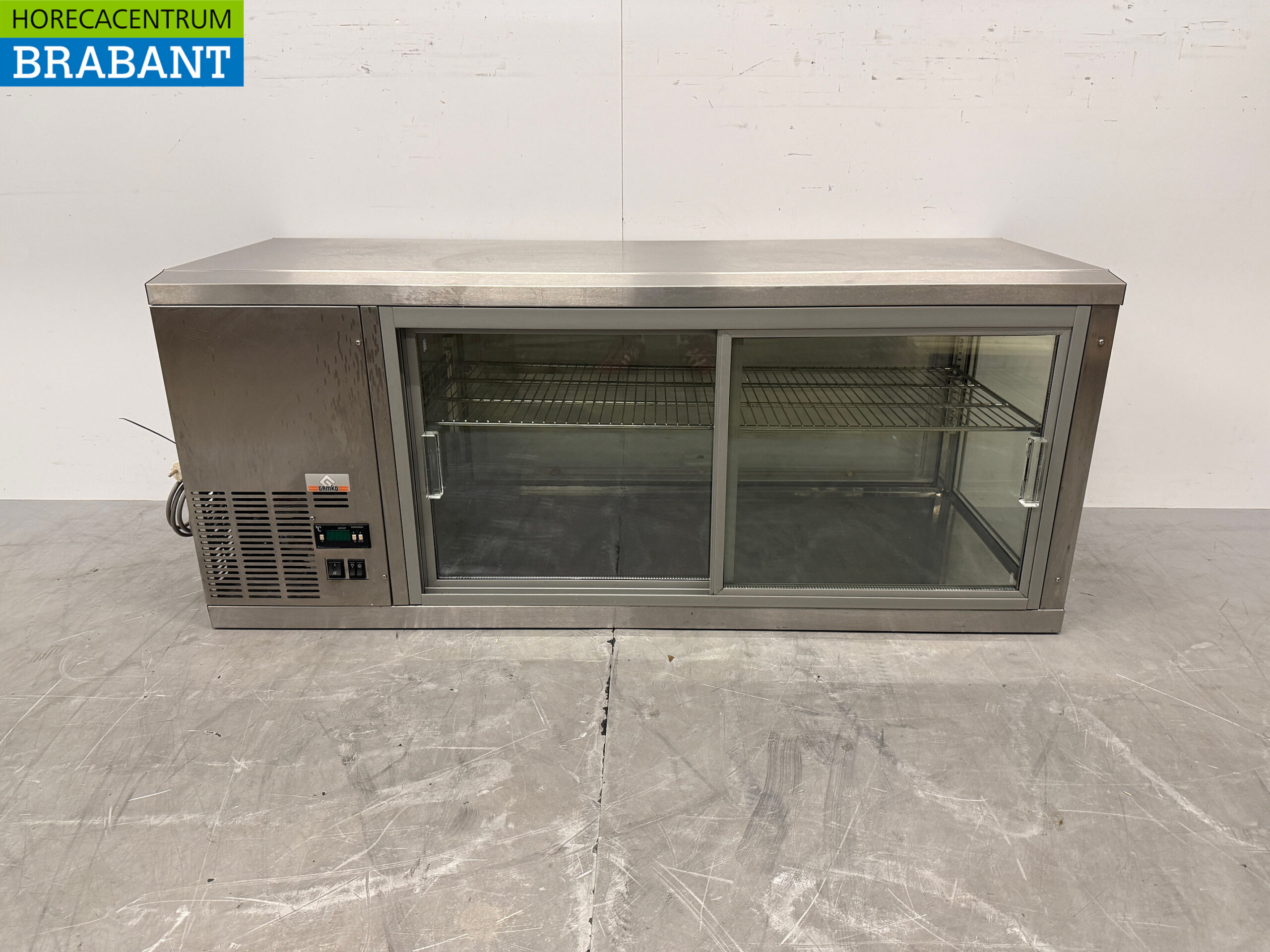 Stainless steel Gamko Refrigerated Display Case 2 Flaps 131 cm 230V Catering - Image 4