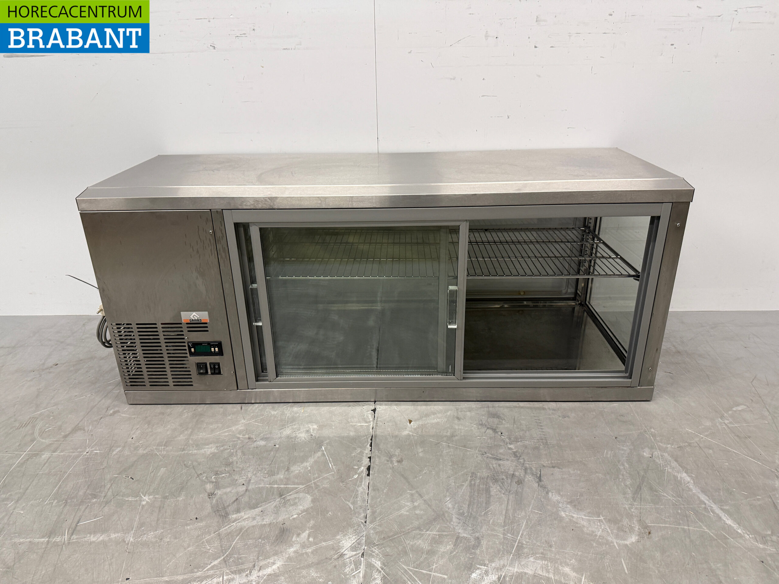 Stainless steel Gamko Refrigerated Display Case 2 Flaps 131 cm 230V Catering - Image 5