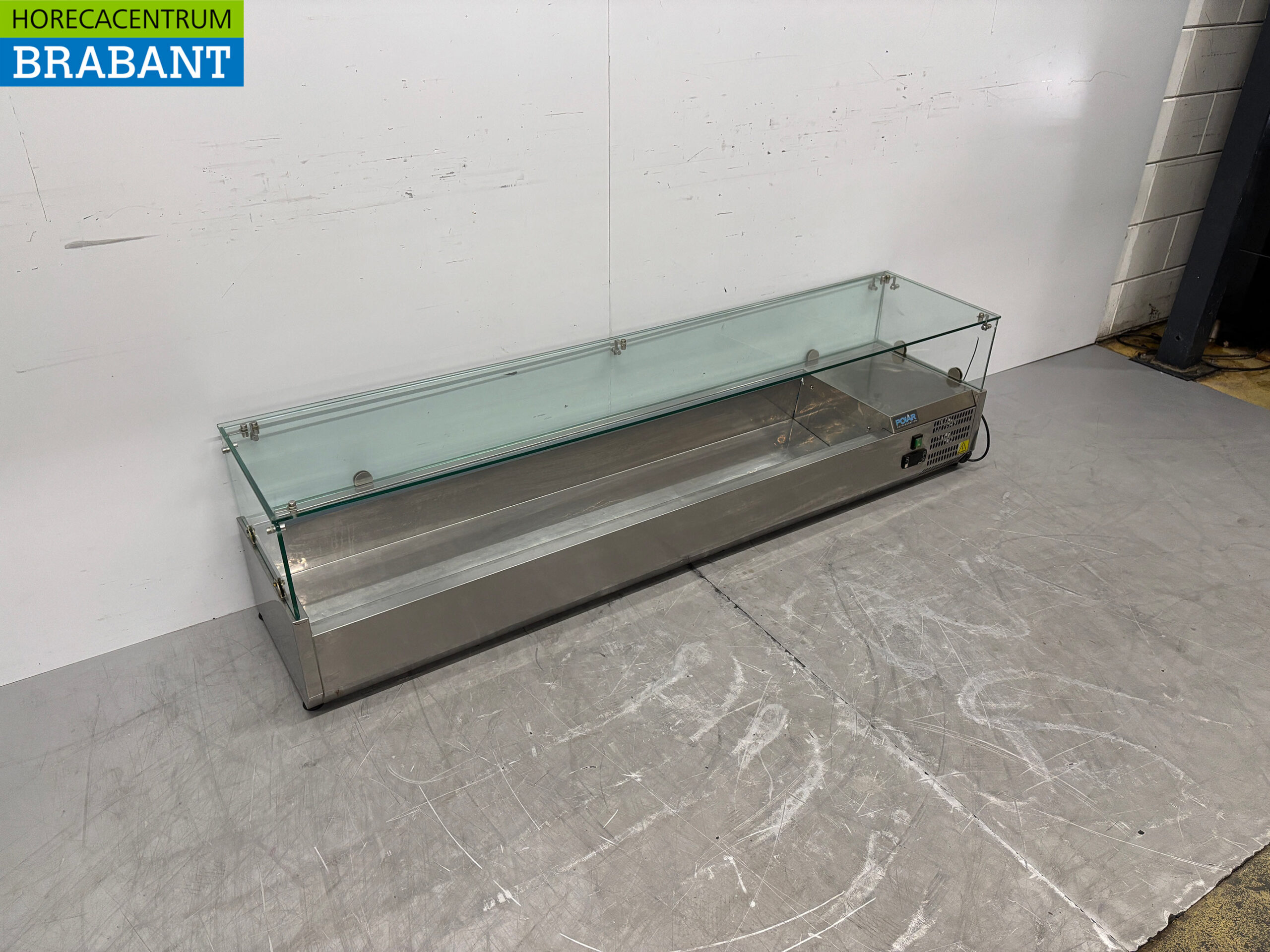 Stainless steel Polar Top mounted display case Top mounted refrigerated display case saladière 8 x 1/3 GN 180 cm Horeca - Image 3