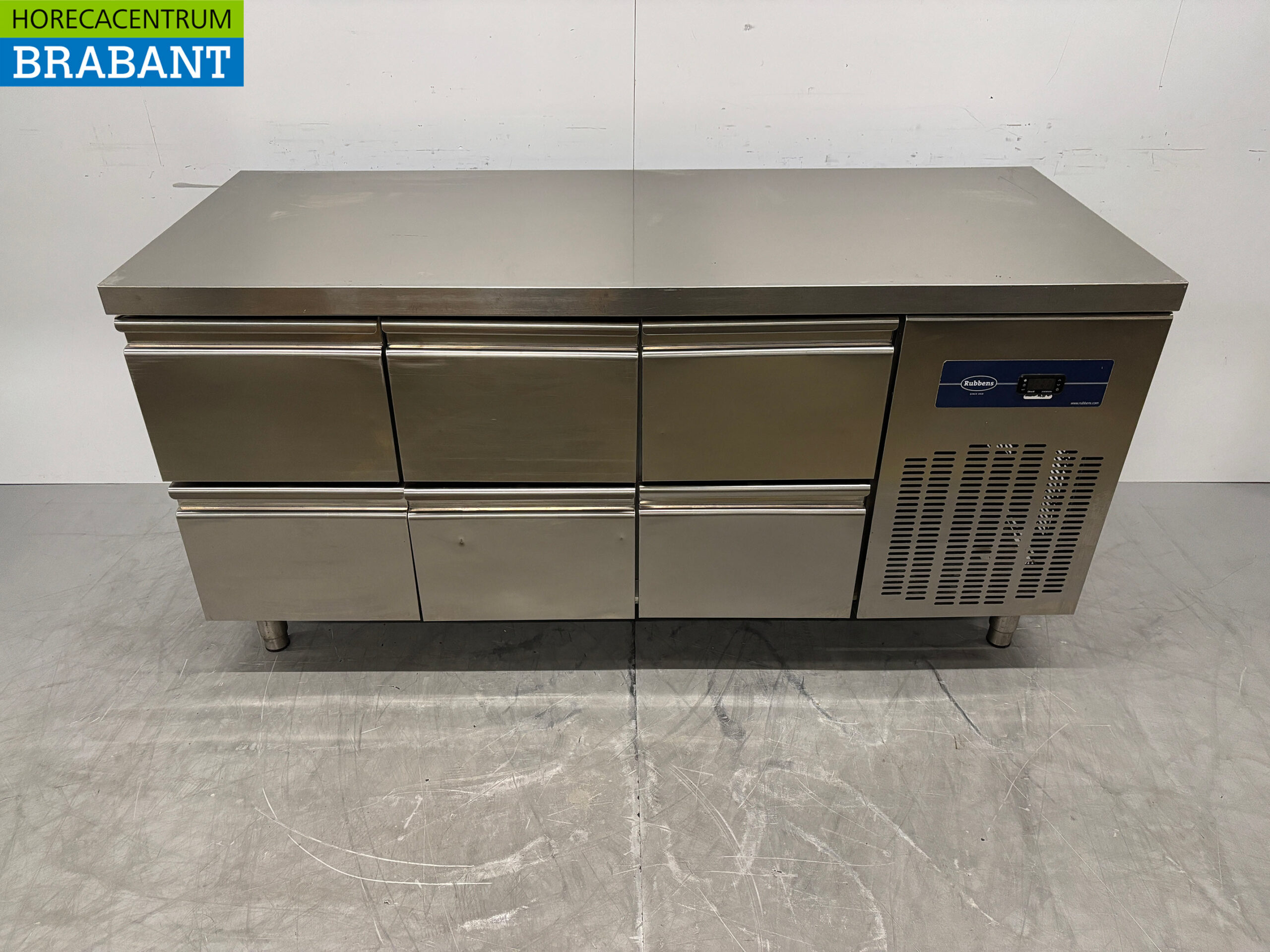 Stainless steel Rubbens Refrigerated Workbench 6 drawers 175,5 cm 230V Horeca