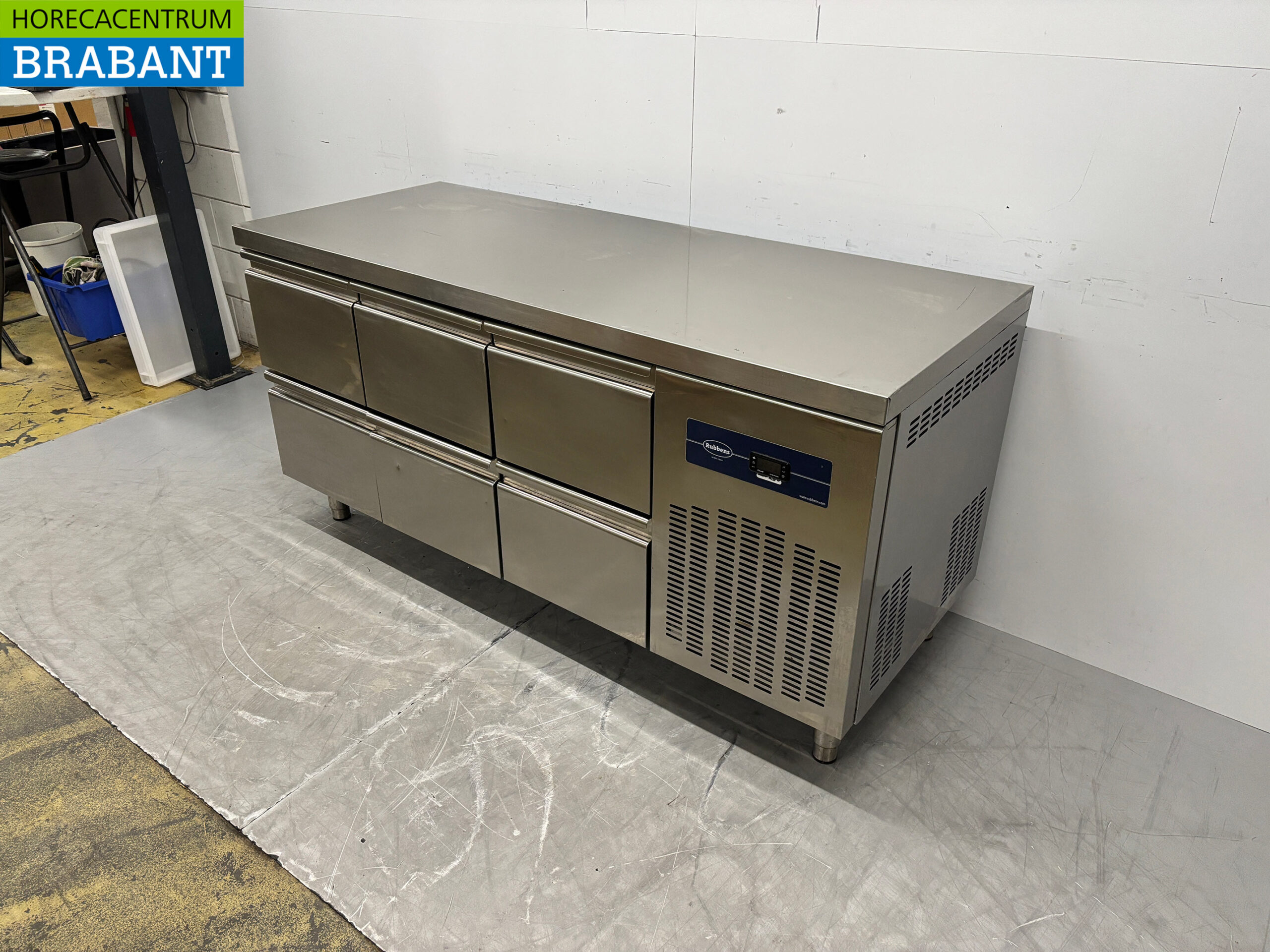 Stainless steel Rubbens Refrigerated Workbench 6 drawers 175,5 cm 230V Horeca - Image 2