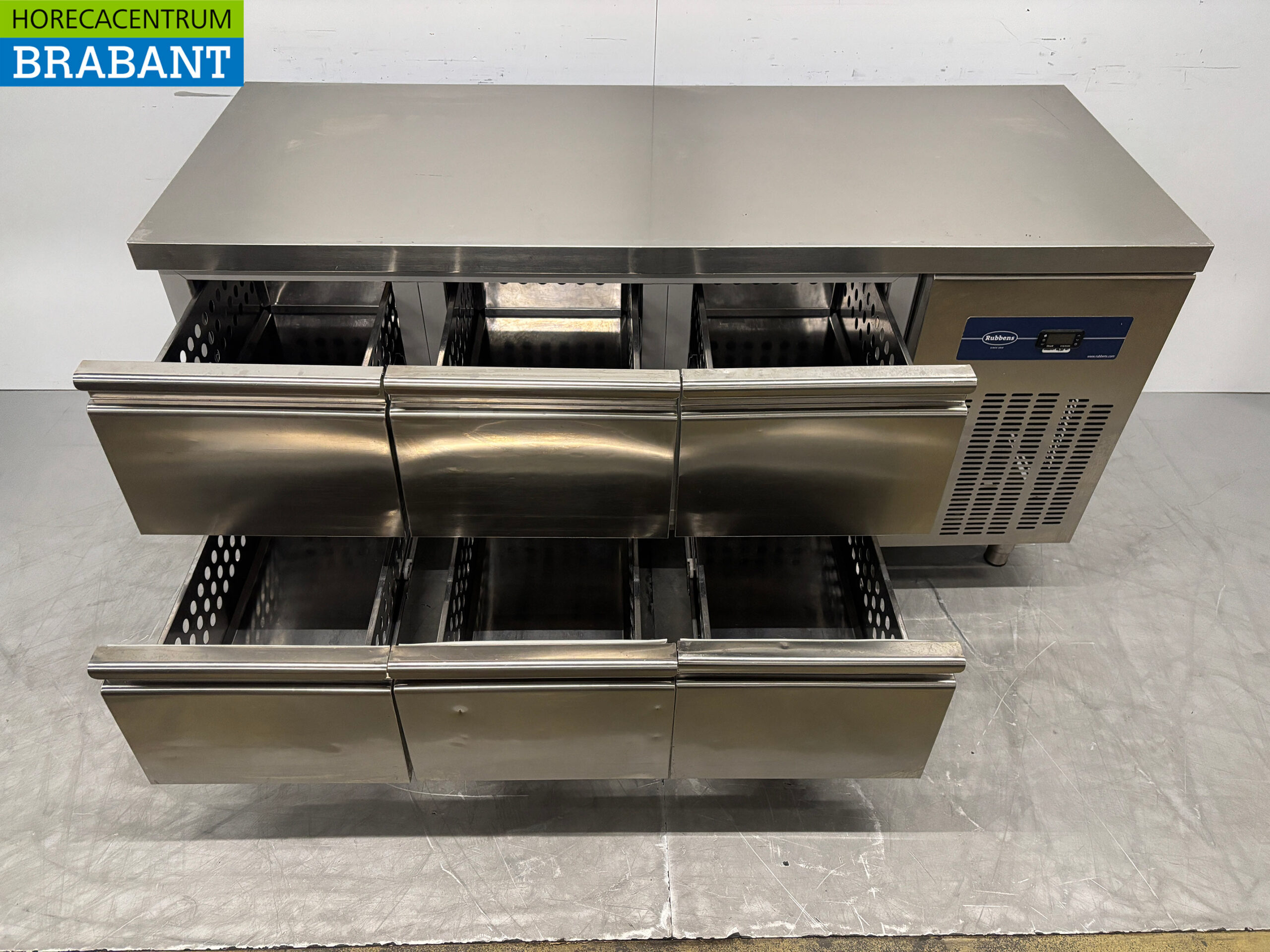 Stainless steel Rubbens Refrigerated Workbench 6 drawers 175,5 cm 230V Horeca - Image 4