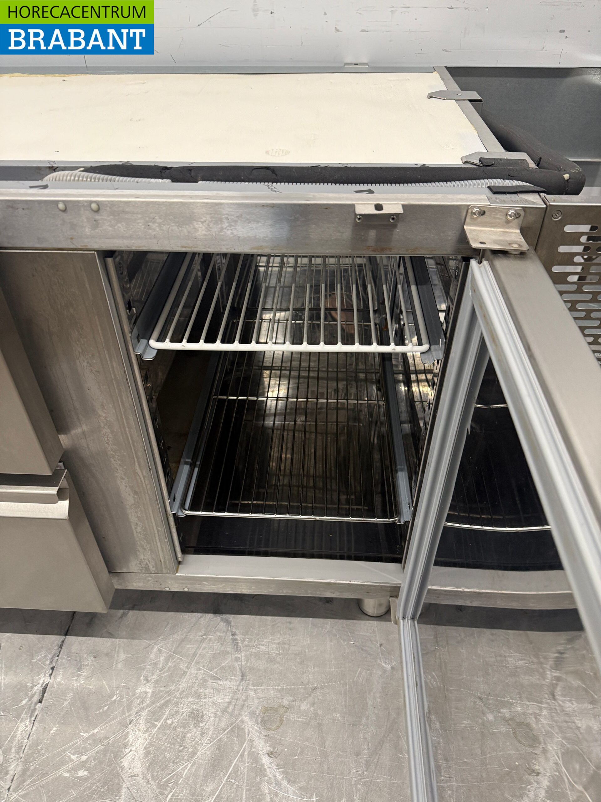 Stainless steel Dora Metal Refrigerated Workbench 4 Drawers and 1 Door 182 cm 230V Horeca - Image 5