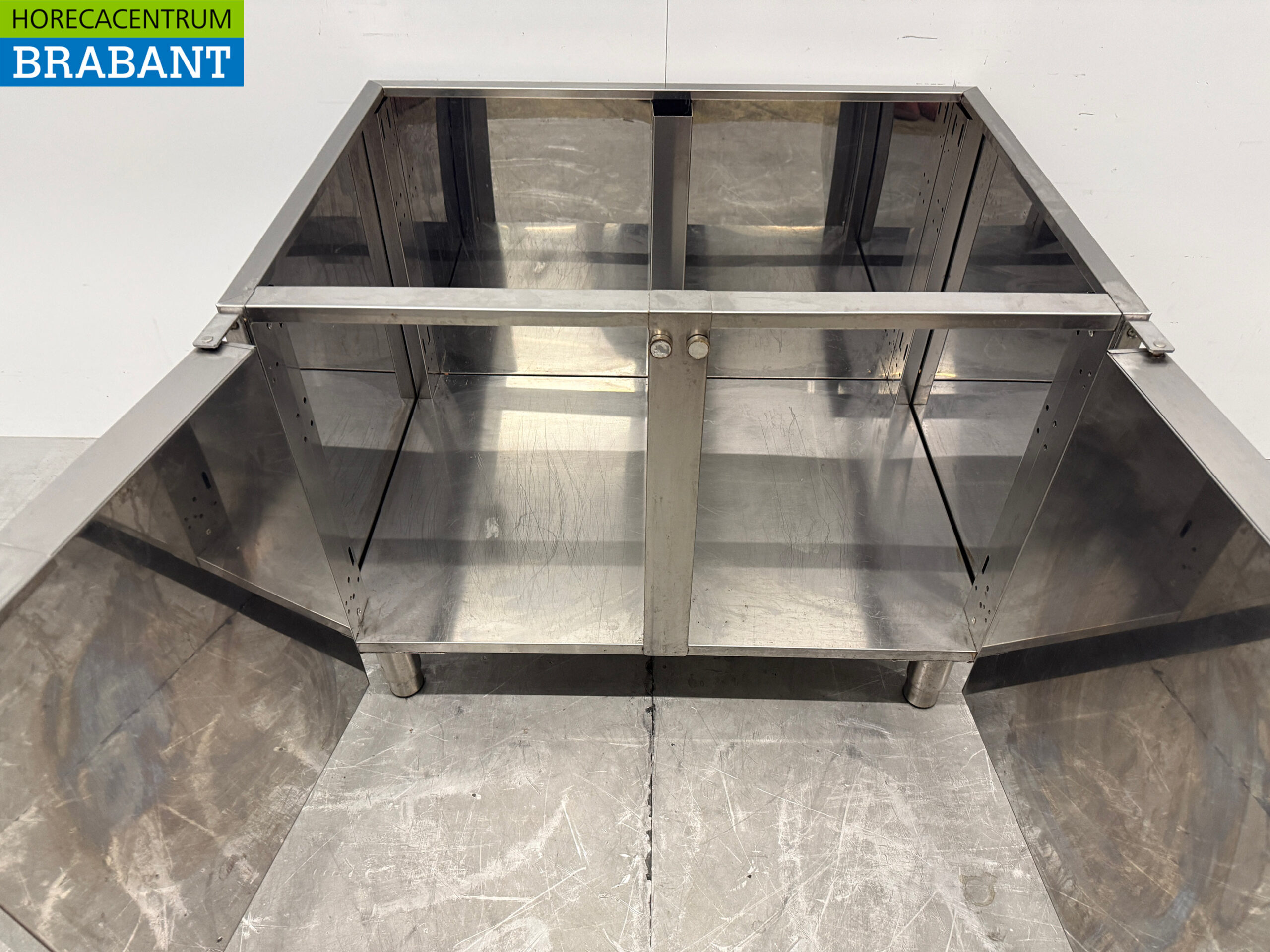 Stainless steel Base Cabinet 2 Doors 80 x 61.5 x 62.5 cm Catering - Image 4