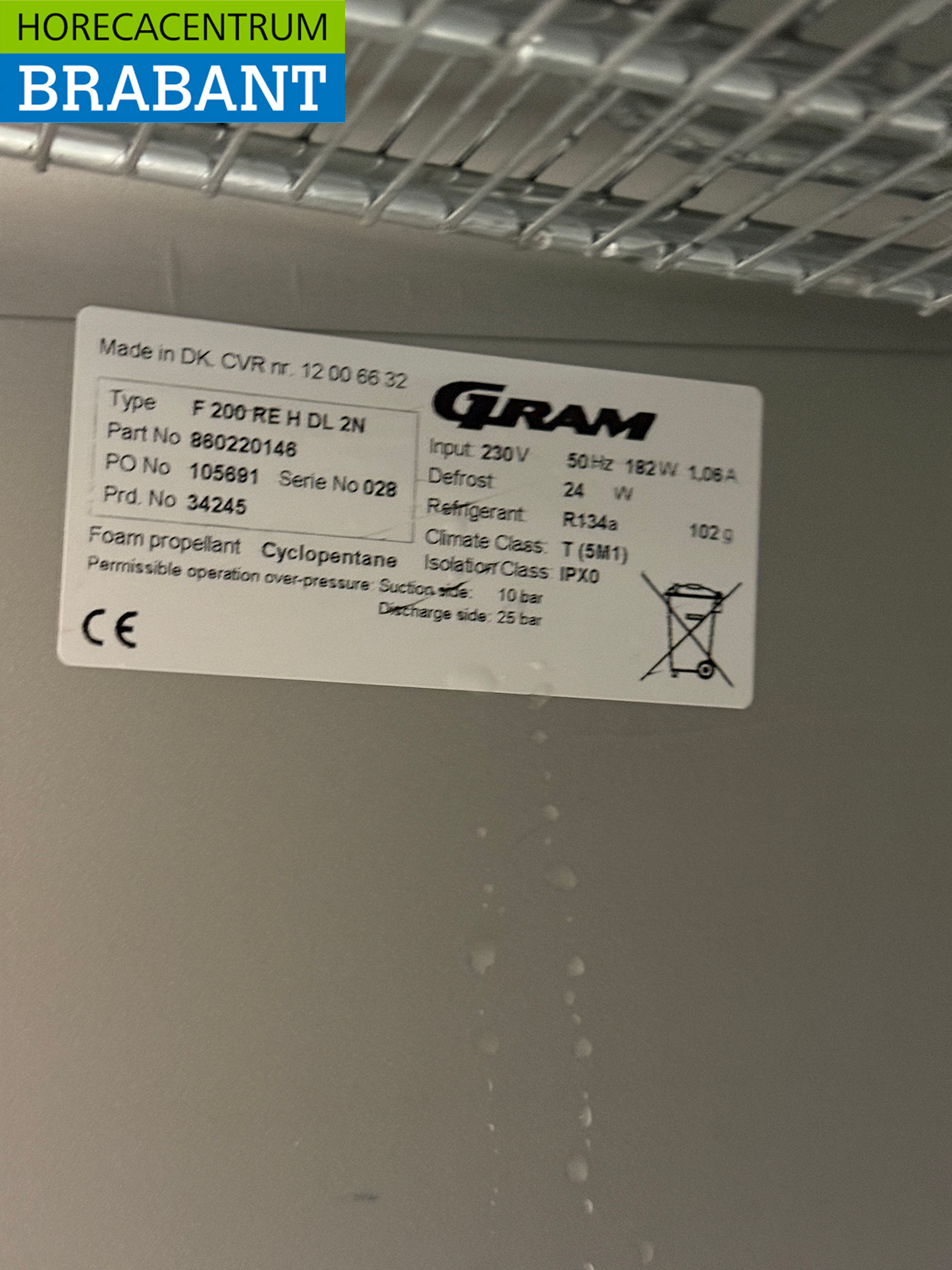 Stainless steel Gram Freezer 78 liters 230V Catering - Image 5