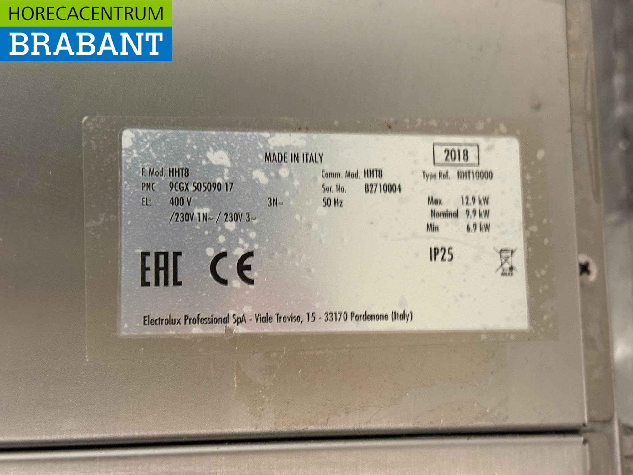 Stainless steel Zanussi HHT8 Sliding dishwasher 400V Catering - Image 6
