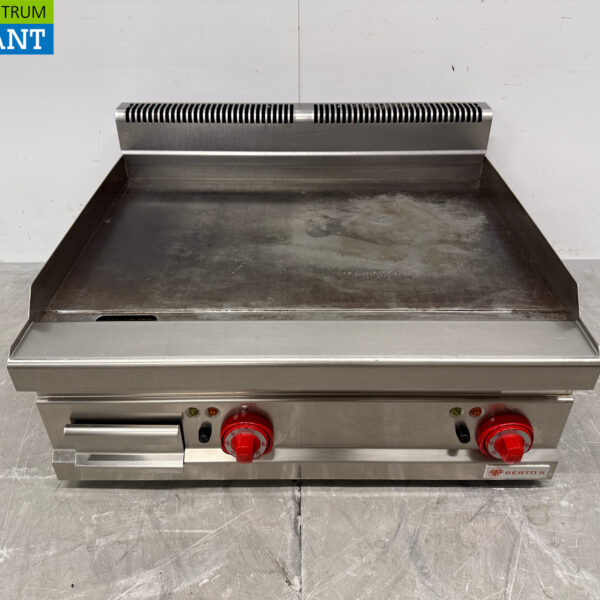 Stainless steel Berto's Smooth Baking Plate Grill plate 80 cm 400V Horeca