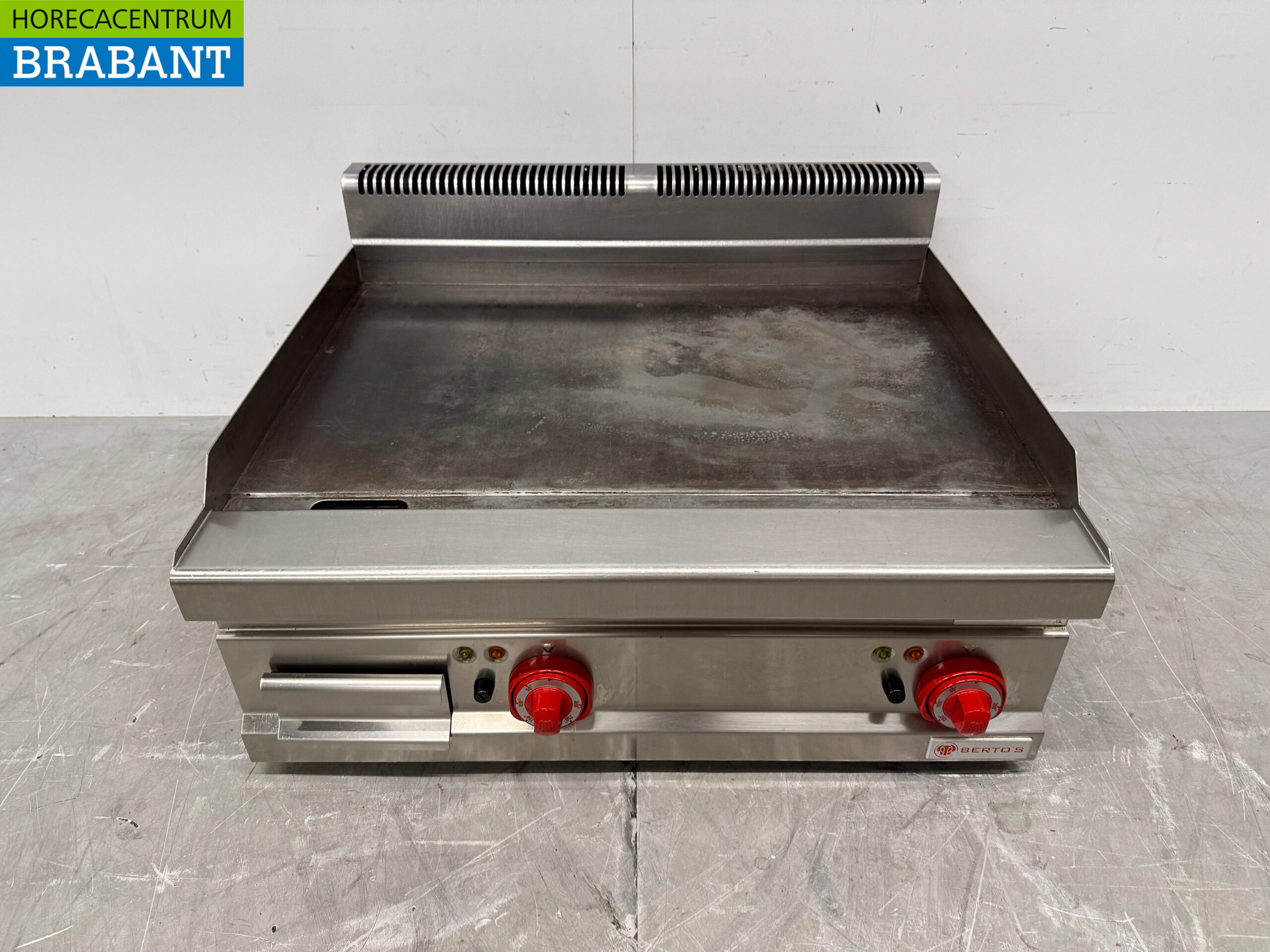 Stainless steel Berto's Smooth Baking Plate Grill plate 80 cm 400V Horeca