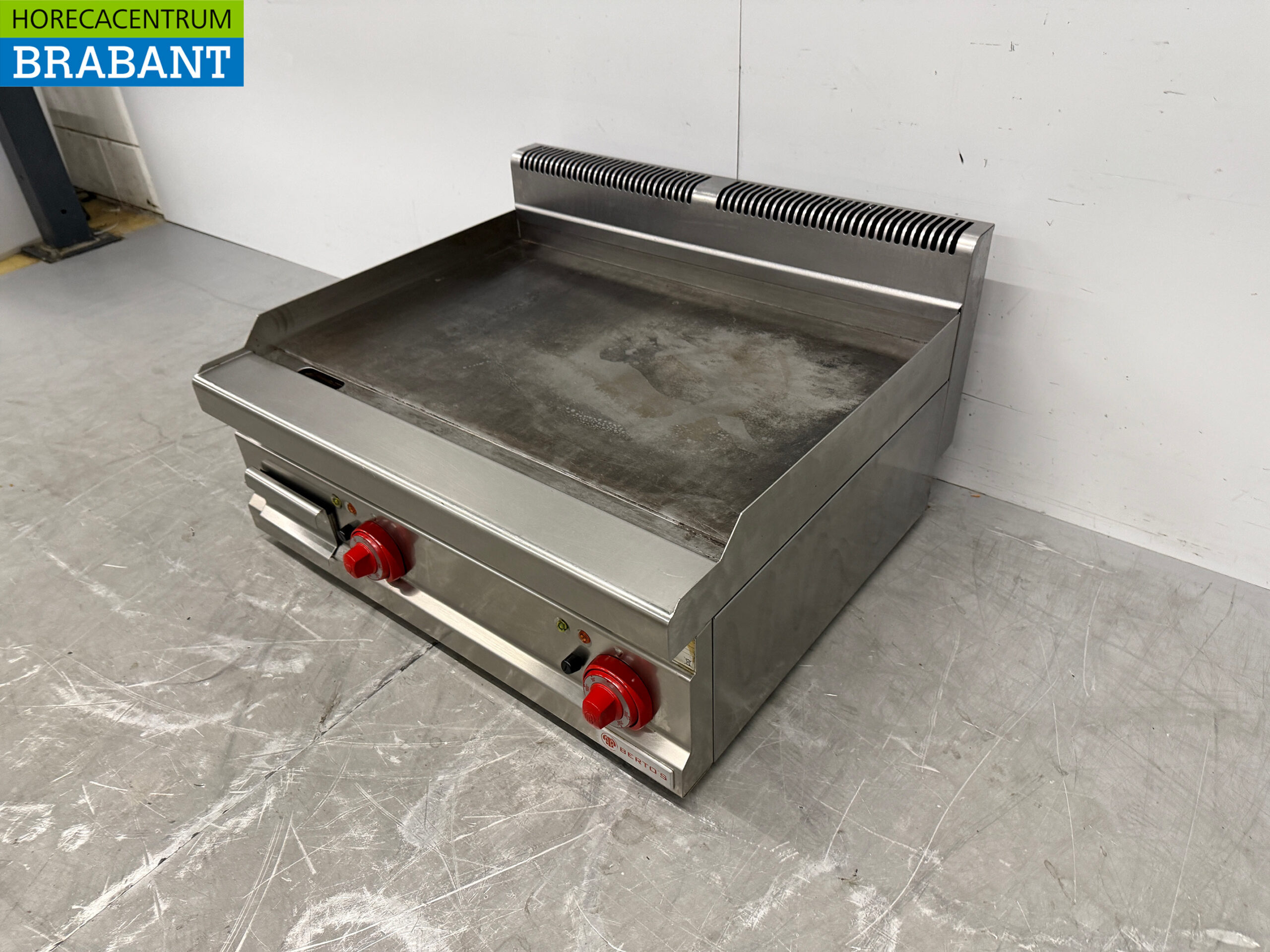 Stainless steel Berto's Smooth Baking Plate Grill plate 80 cm 400V Horeca - Image 2