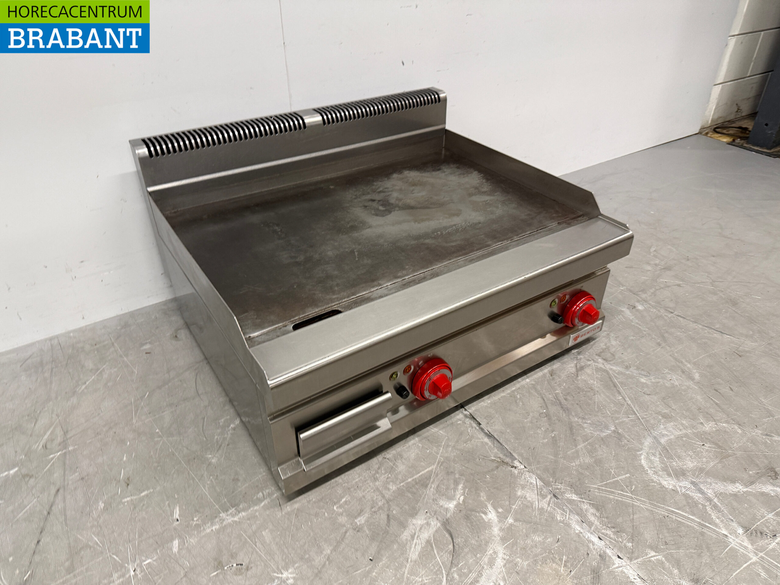 Stainless steel Berto's Smooth Baking Plate Grill plate 80 cm 400V Horeca - Image 3
