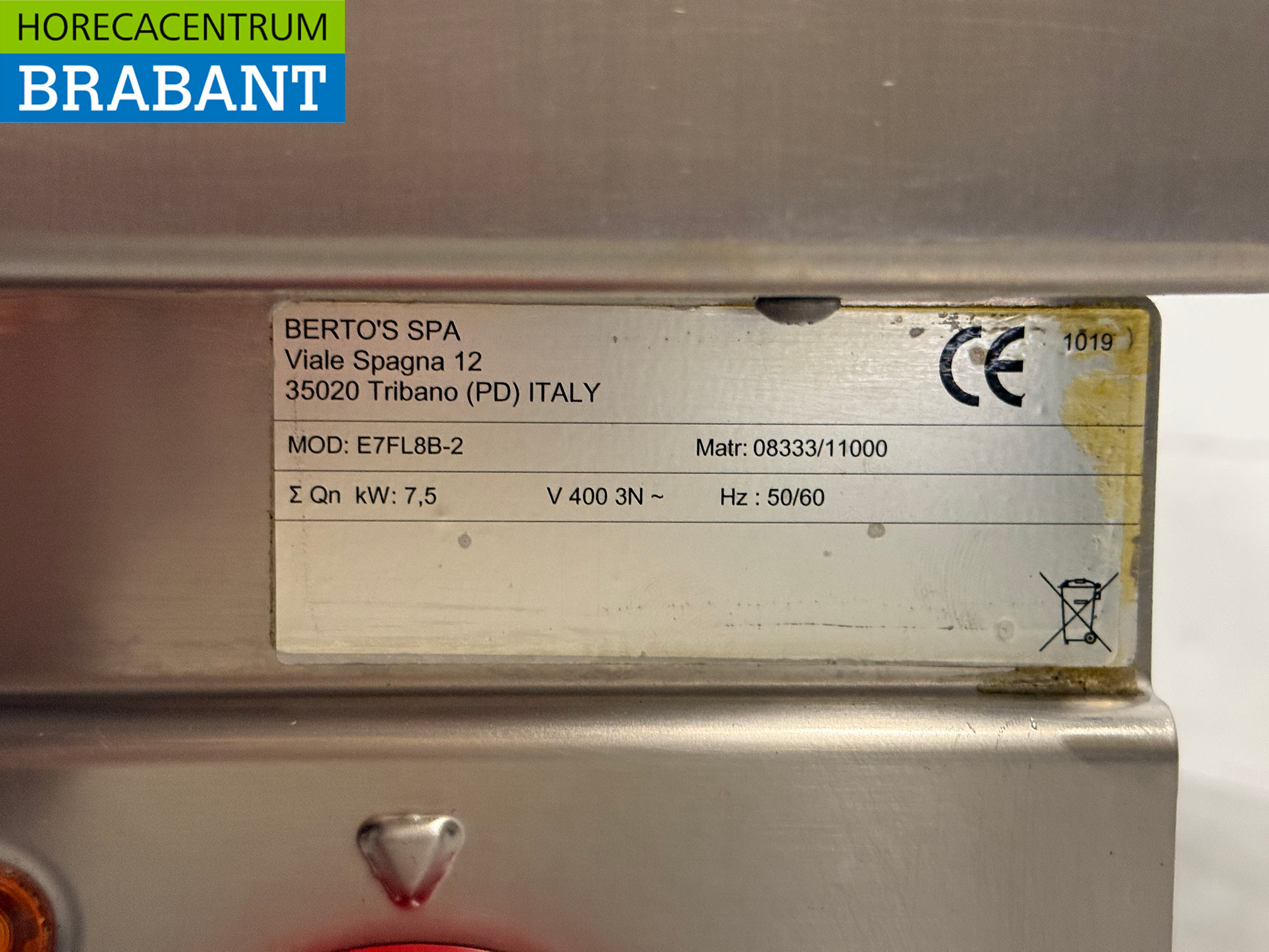 Stainless steel Berto's Smooth Baking Plate Grill plate 80 cm 400V Horeca - Image 5