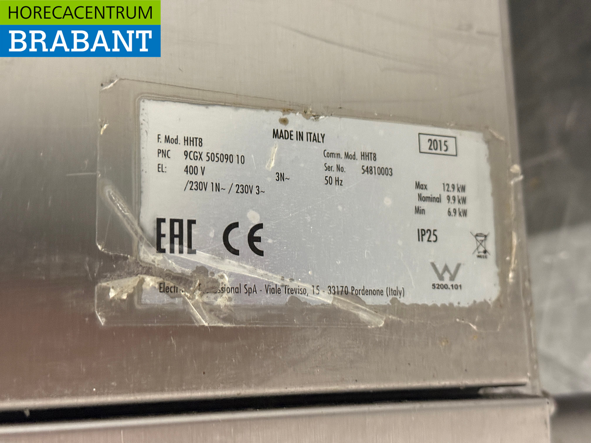 Stainless steel Zanussi HHT8 Sliding dishwasher 400V Catering - Image 6