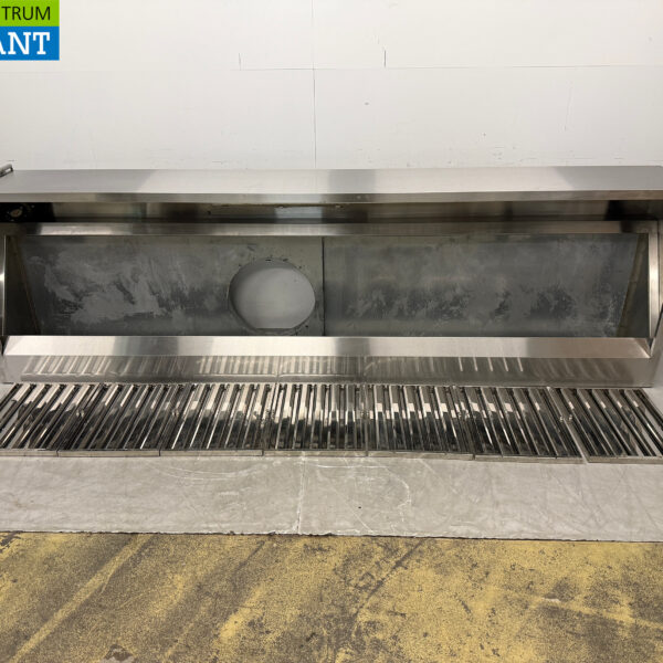 Stainless steel extractor hood Extractor hood with slat filters 300 cm Box model 230V Horeca