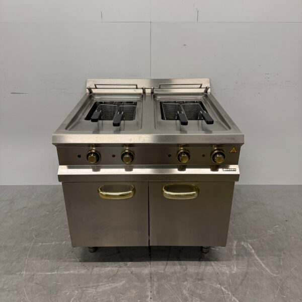 Stainless steel Hobart Double Fryer 2 x 18 liters 2 x 400V Horeca