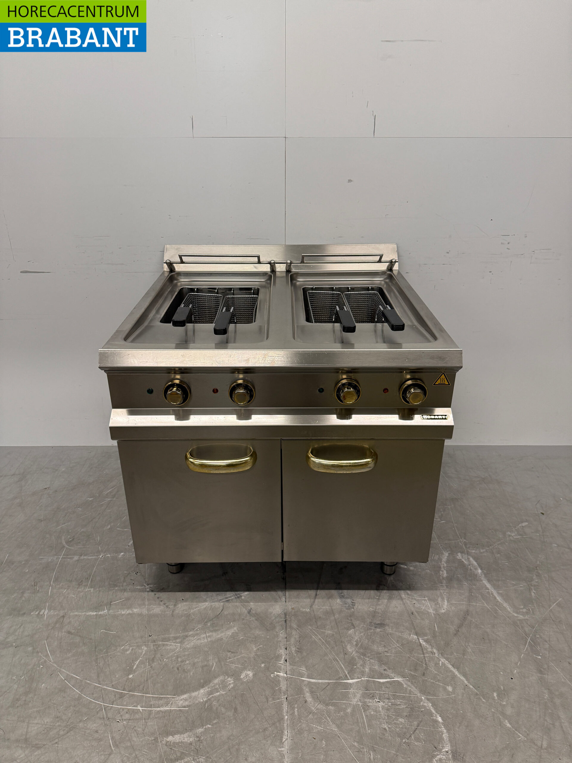 Stainless steel Hobart Double Fryer 2 x 18 liters 2 x 400V Horeca