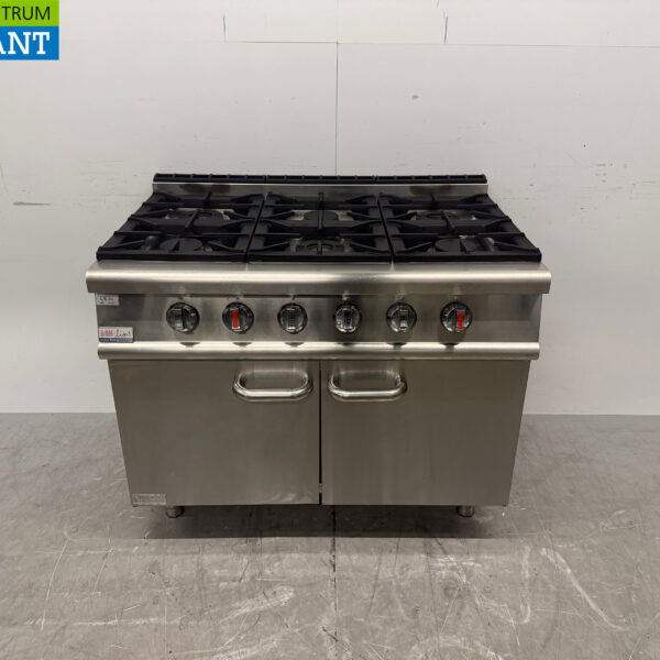 Stainless steel Bon-Line 6 Stove 105 cm GAS Horeca