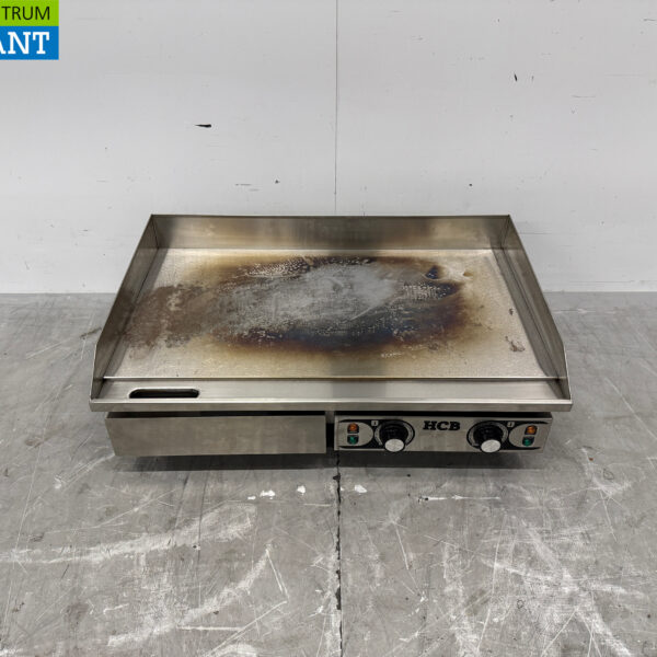 Stainless steel Smooth Grill Plate Griddle 73 cm 2 x 230V Horeca