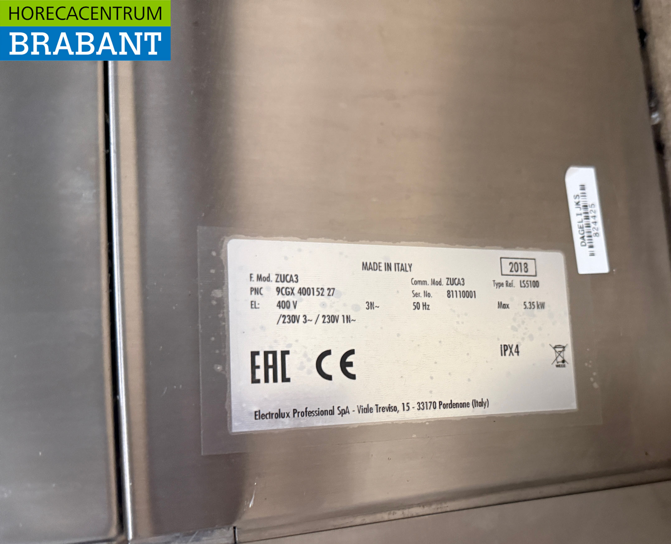 Stainless steel Zanussi Zuca3 Dishwasher 400V Catering - Image 6