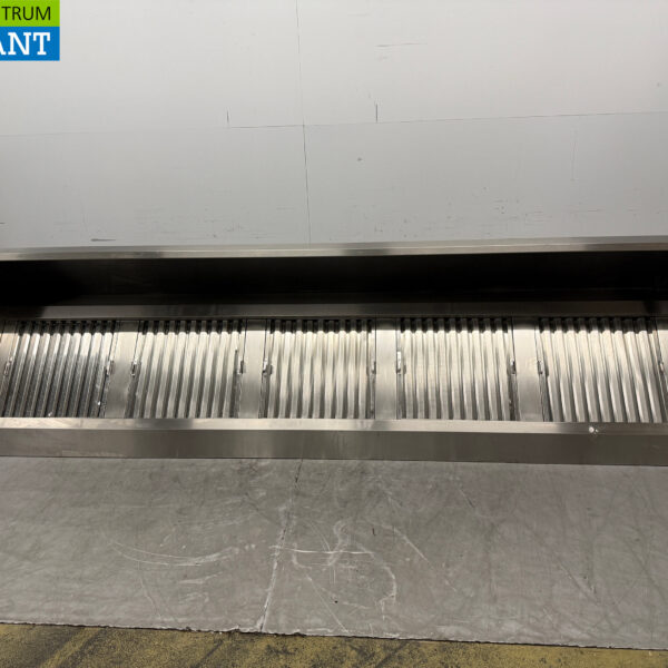 Stainless steel extractor hood Hood Sloping model 300 cm Horeca