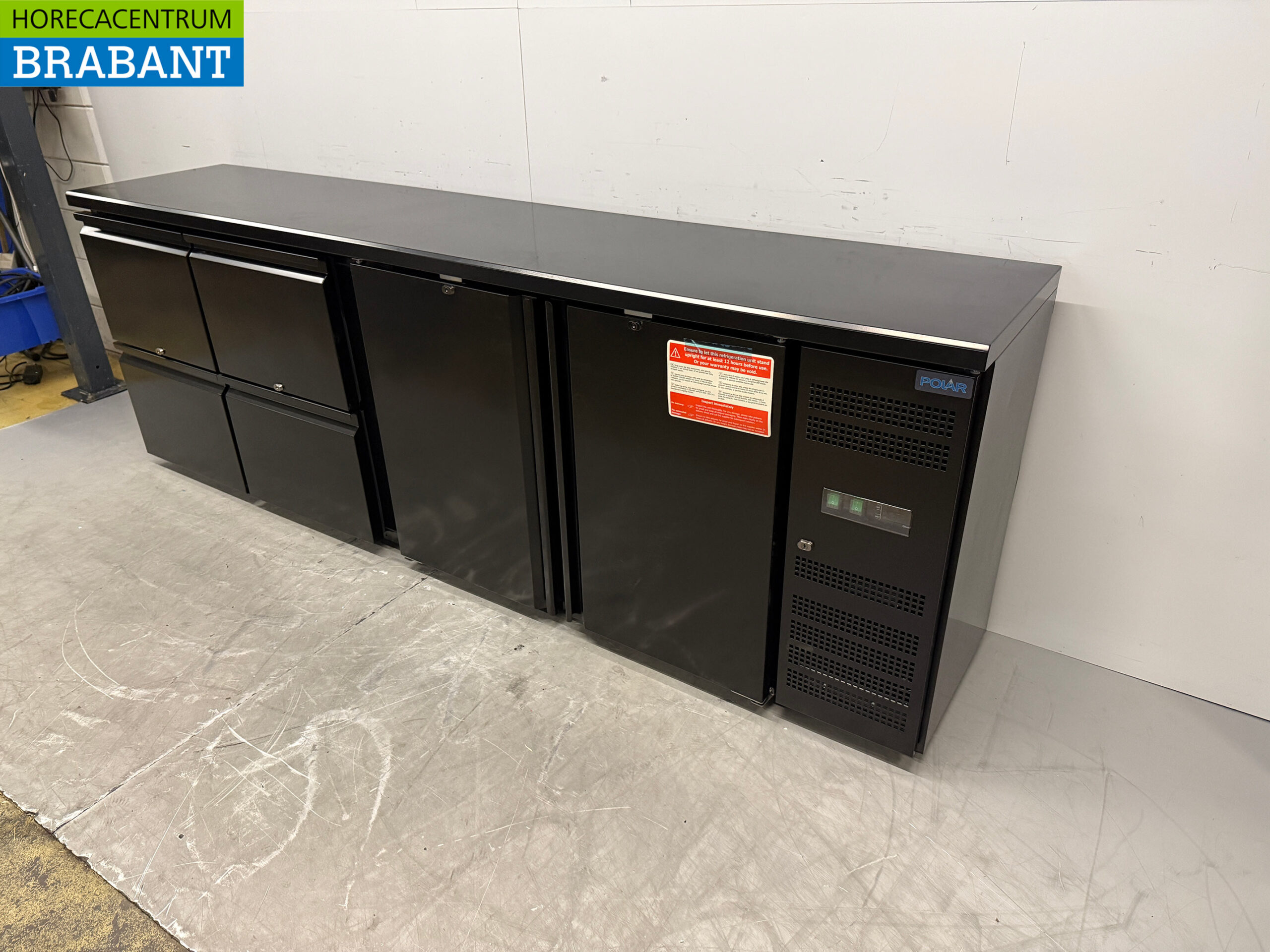Polar Bar fridge 2 doors and 4 drawers 254,2 cm 230V Horeca - Image 2