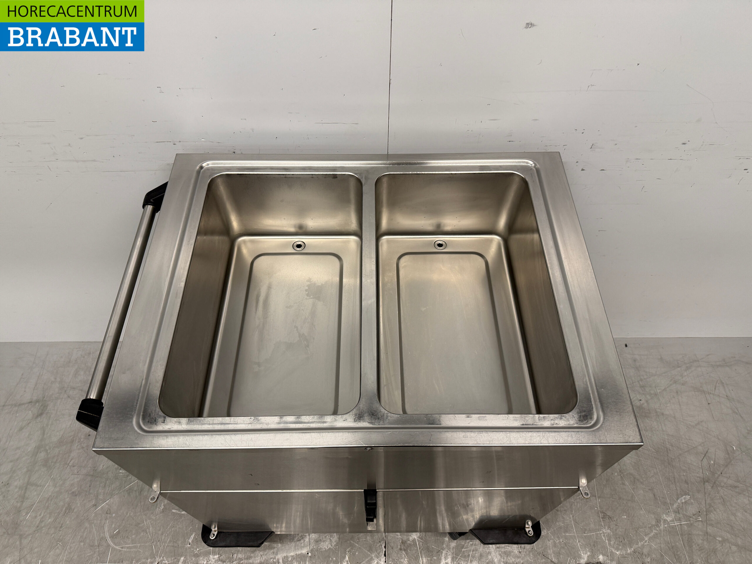 Stainless steel Rieber Mobile Bain-Marie 2 x 1/1 GN with warming cabinet 230V Horeca - Image 4