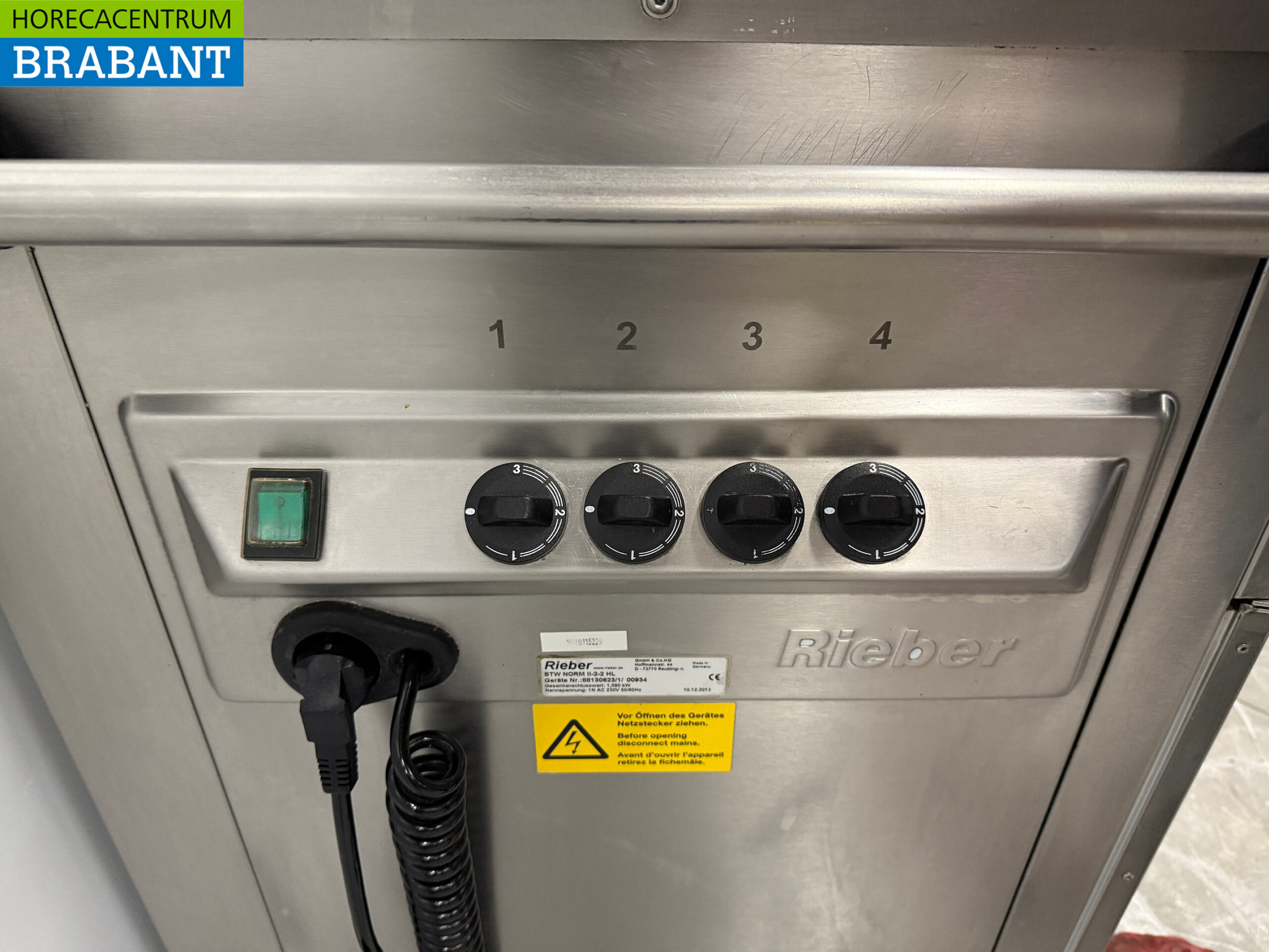 Stainless steel Rieber Mobile Bain-Marie 2 x 1/1 GN with warming cabinet 230V Horeca - Image 6