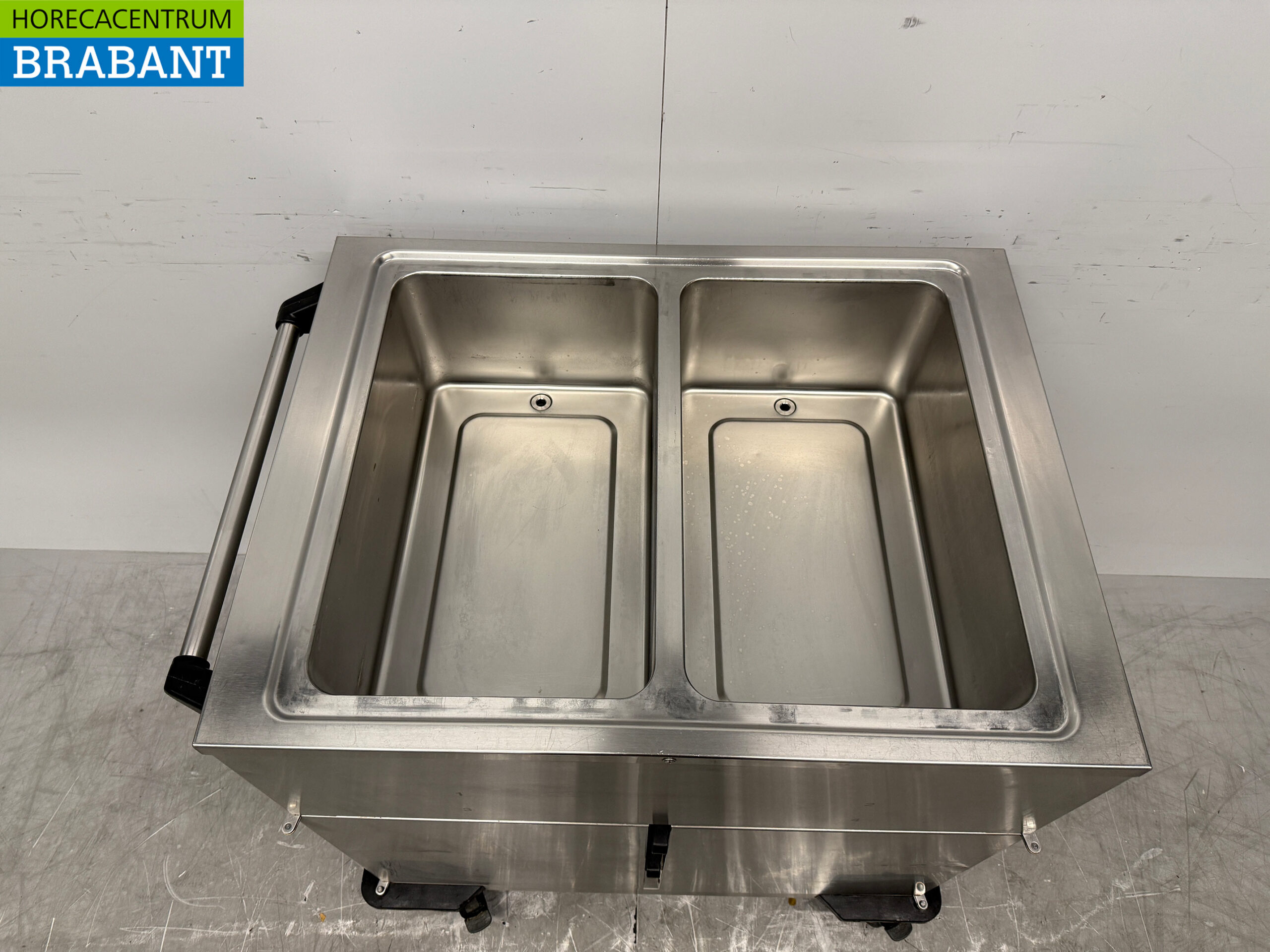 Stainless steel Rieber Mobile Bain-Marie 2 x 1/1 GN with warming cabinet 230V Horeca - Image 4