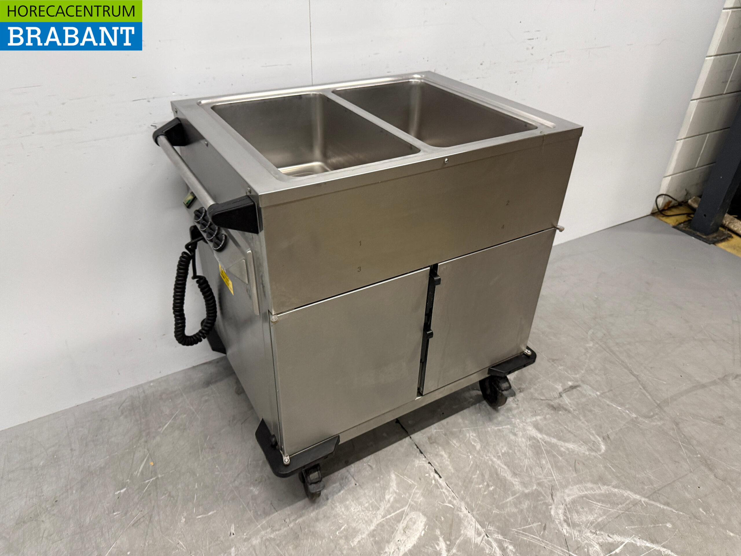 Stainless steel Rieber Mobile Bain-Marie 2 x 1/1 GN with warming cabinet 230V Horeca - Image 3