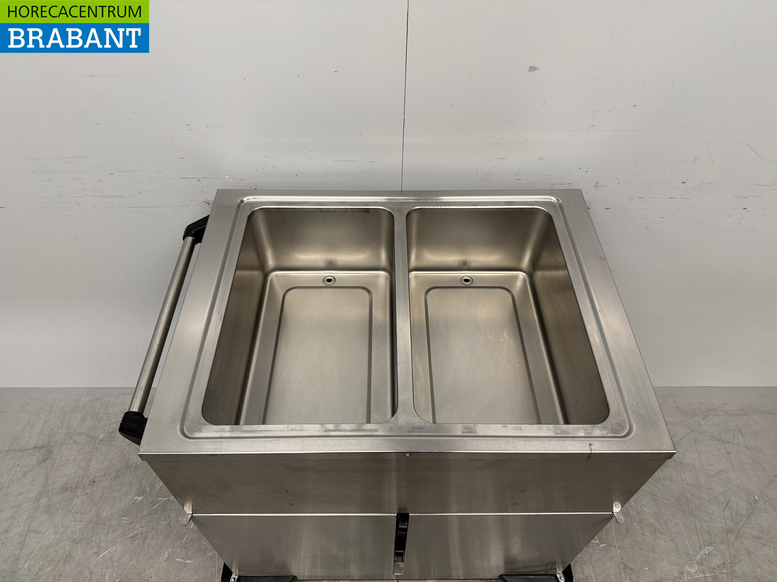 Stainless steel Rieber Mobile Bain-Marie 2 x 1/1 GN with warming cabinet 230V Horeca - Image 4