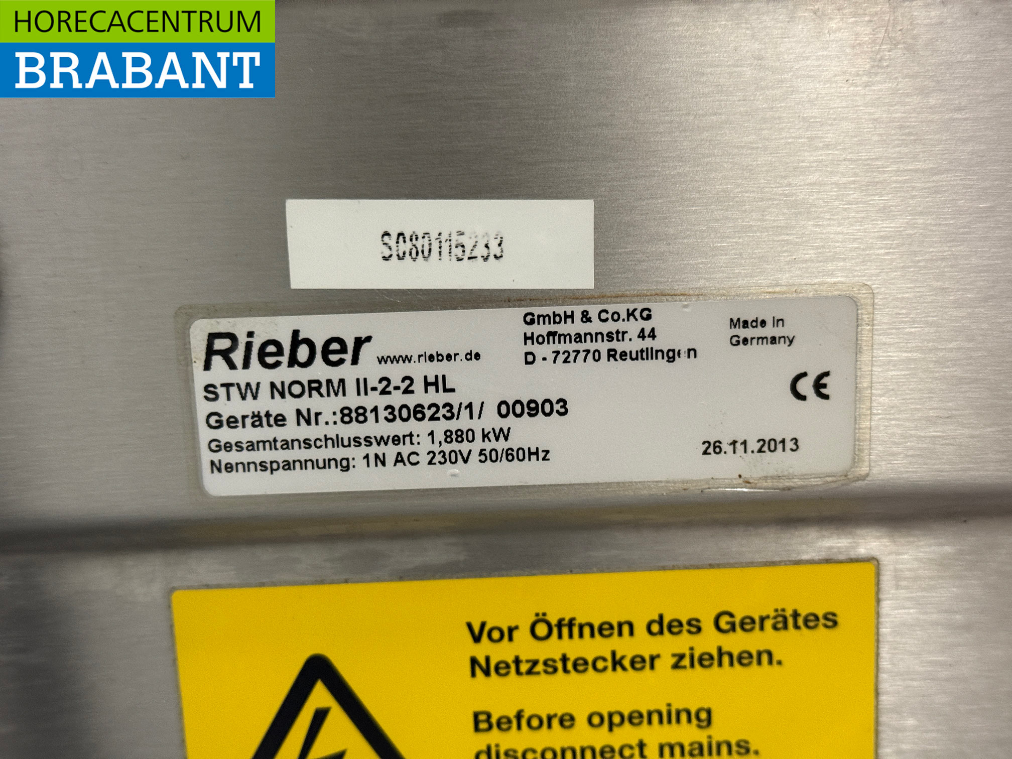 Stainless steel Rieber Mobile Bain-Marie 2 x 1/1 GN with warming cabinet 230V Horeca - Image 7