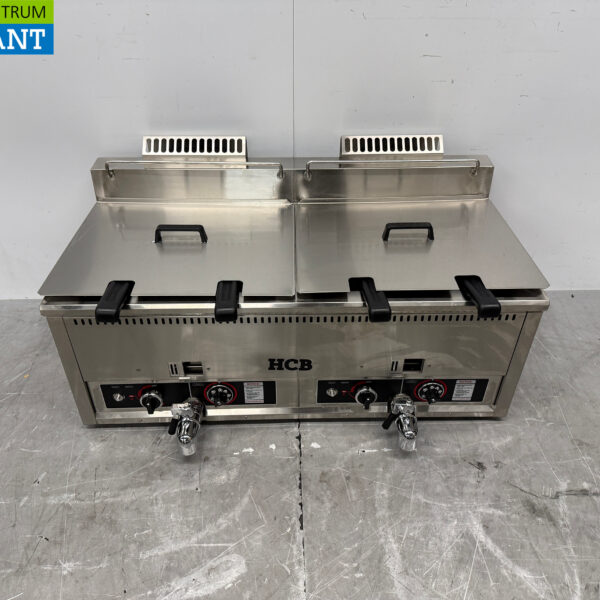 Stainless steel Double Fryer Fryer 2 x 30 liters PROPAAN gas Catering