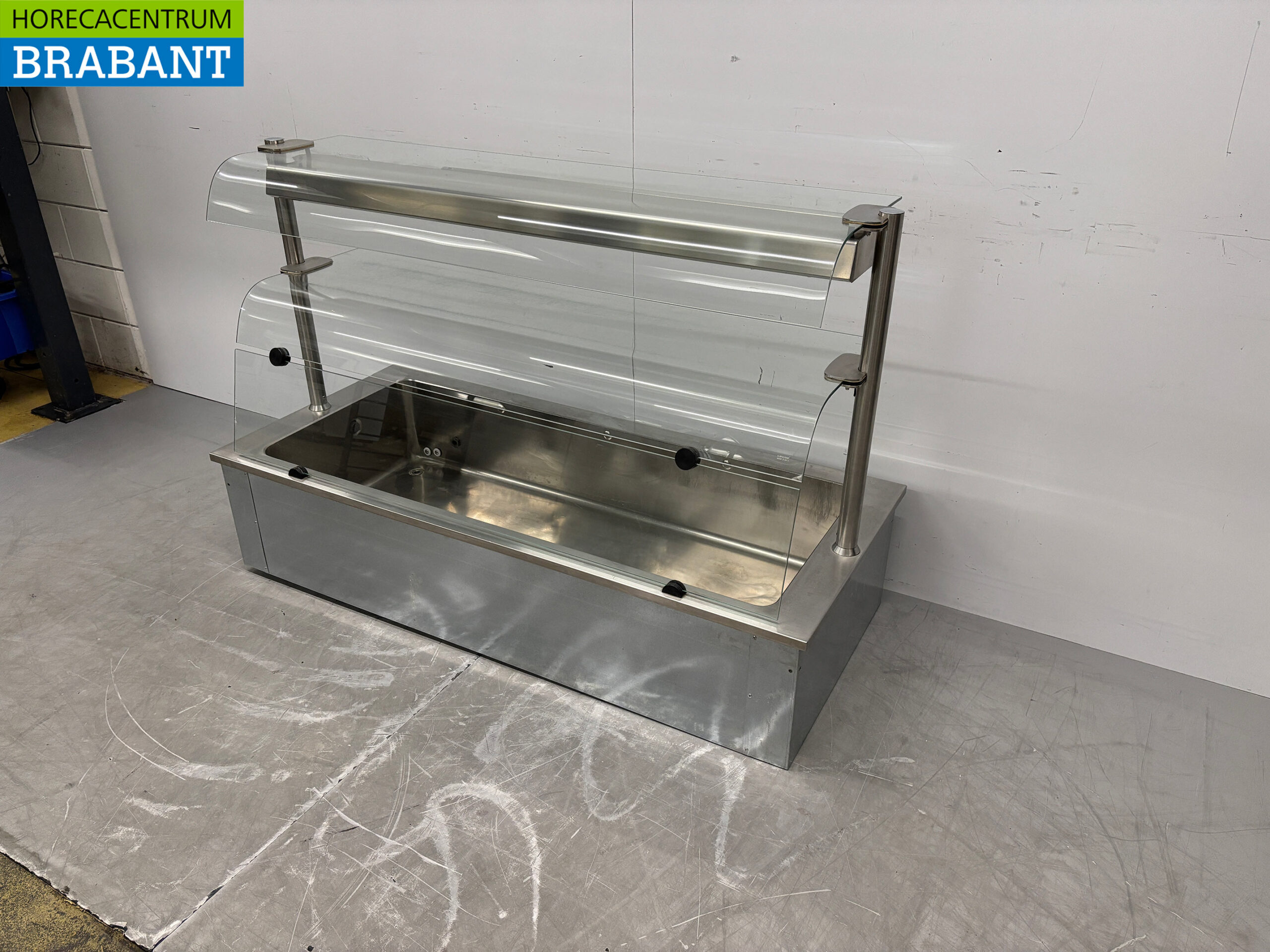 Stainless steel Built-in Bain Marie 4 x 1/1 GN 146 cm 230V Catering - Image 2