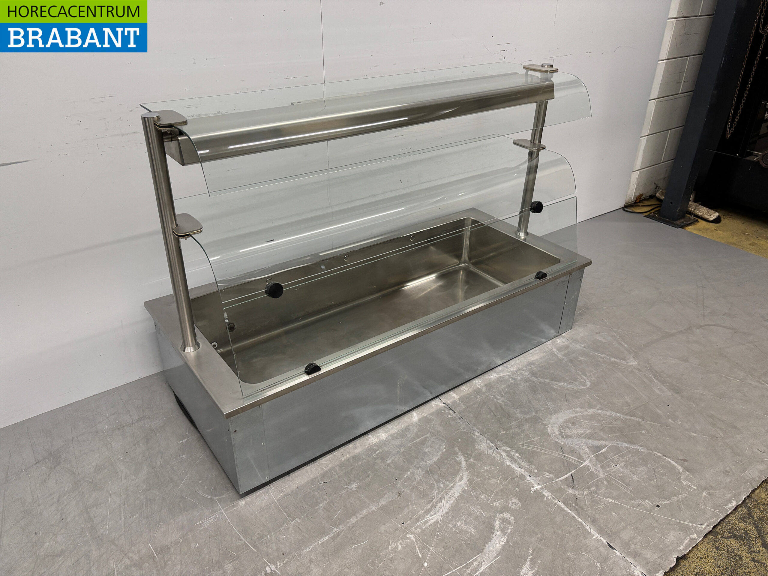 Stainless steel Built-in Bain Marie 4 x 1/1 GN 146 cm 230V Catering - Image 4