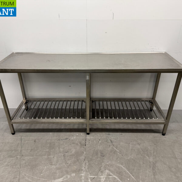 Stainless steel Worktable with undershelf 200 x 60 x 91 cm Catering