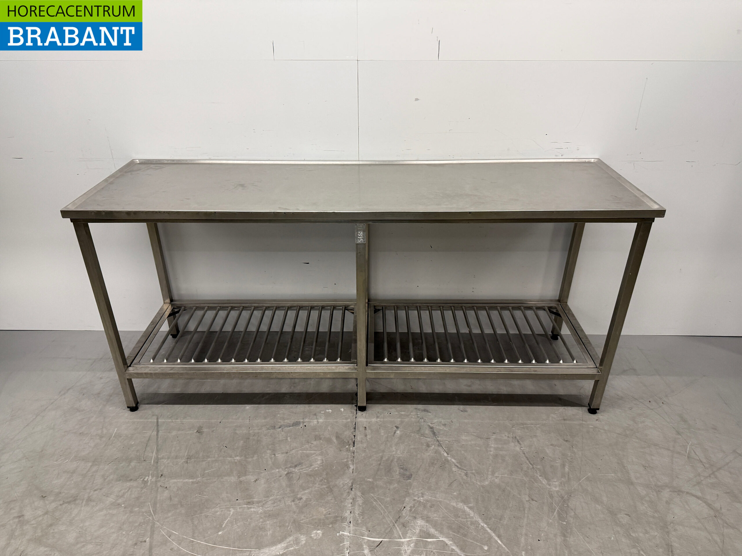 Stainless steel Worktable with undershelf 200 x 60 x 91 cm Catering