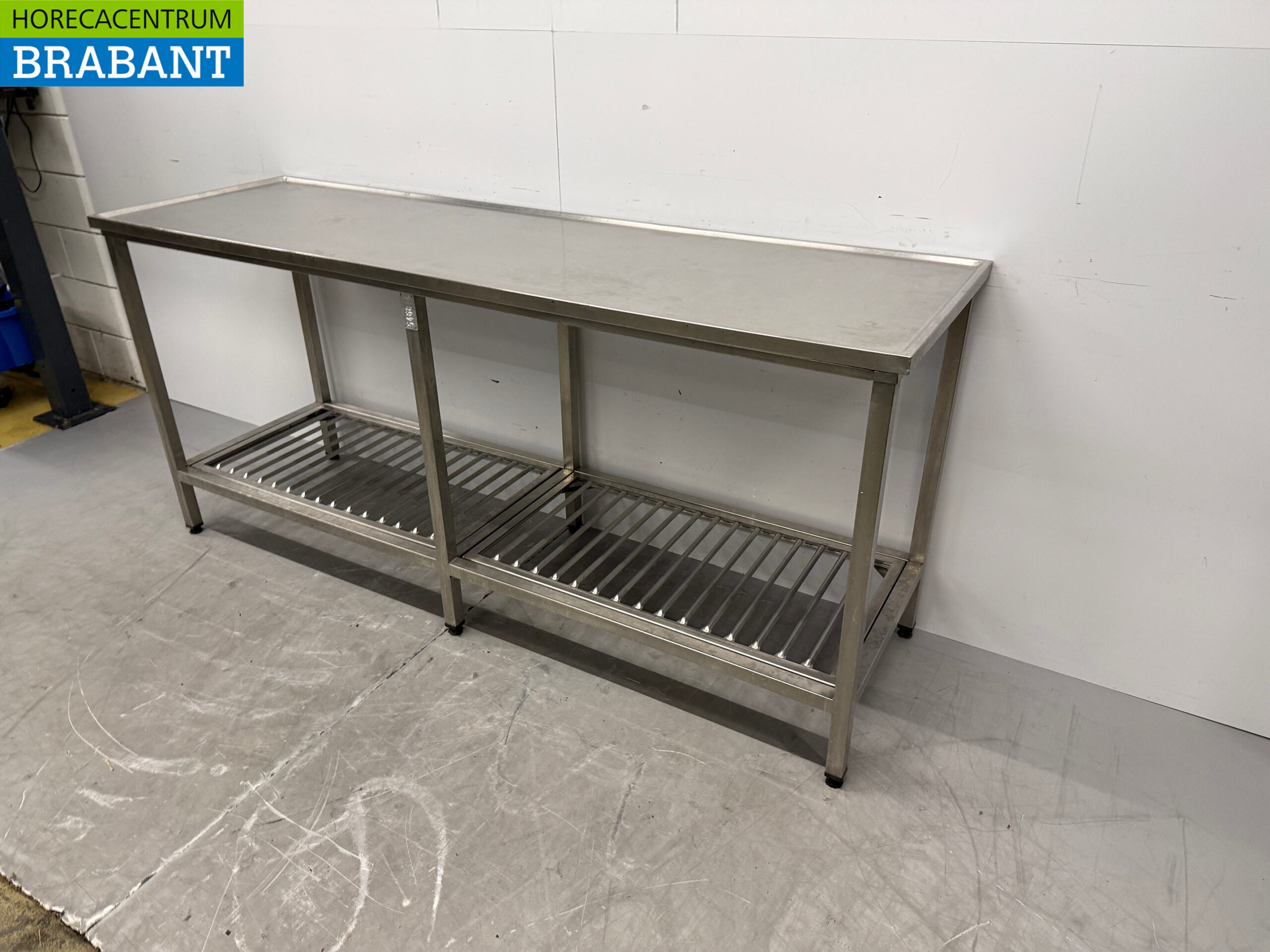 Stainless steel Worktable with undershelf 200 x 60 x 91 cm Catering - Image 2