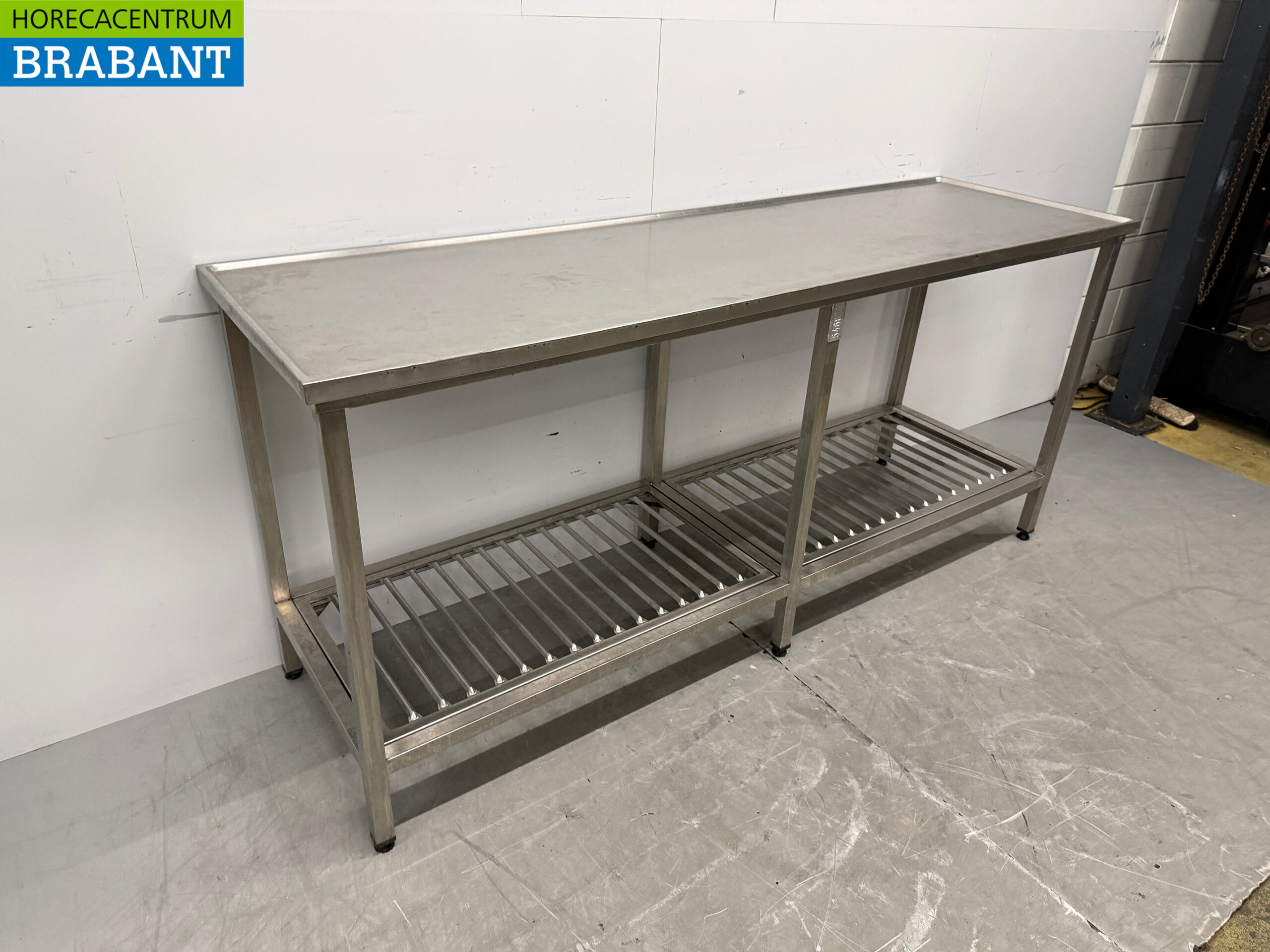Stainless steel Worktable with undershelf 200 x 60 x 91 cm Catering - Image 3