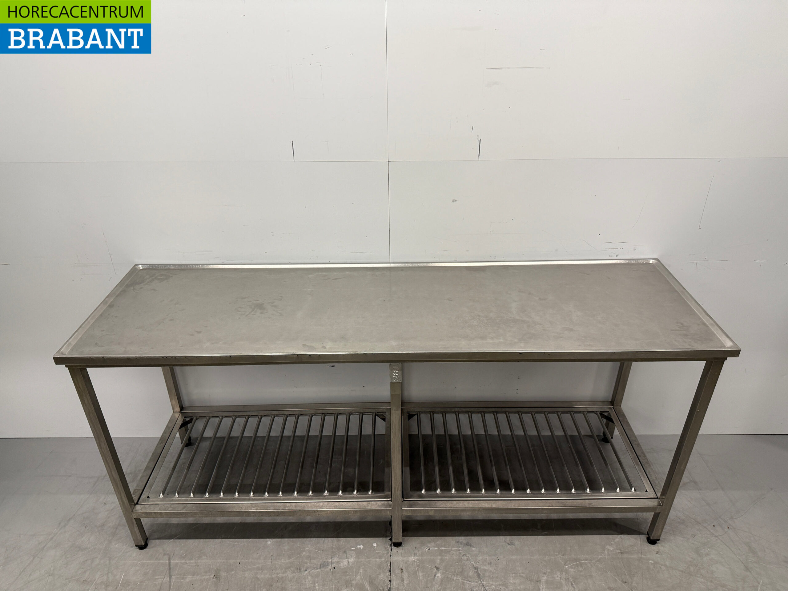 Stainless steel Worktable with undershelf 200 x 60 x 91 cm Catering - Image 4