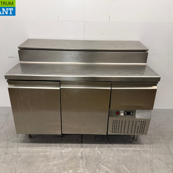 Stainless steel Tecfrigo Saladette Refrigerated Workbench 2 Doors 147 cm 230V Horeca