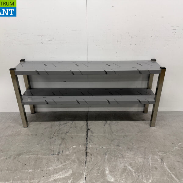 Stainless steel Double Etagere Bridge 140 cm Horeca