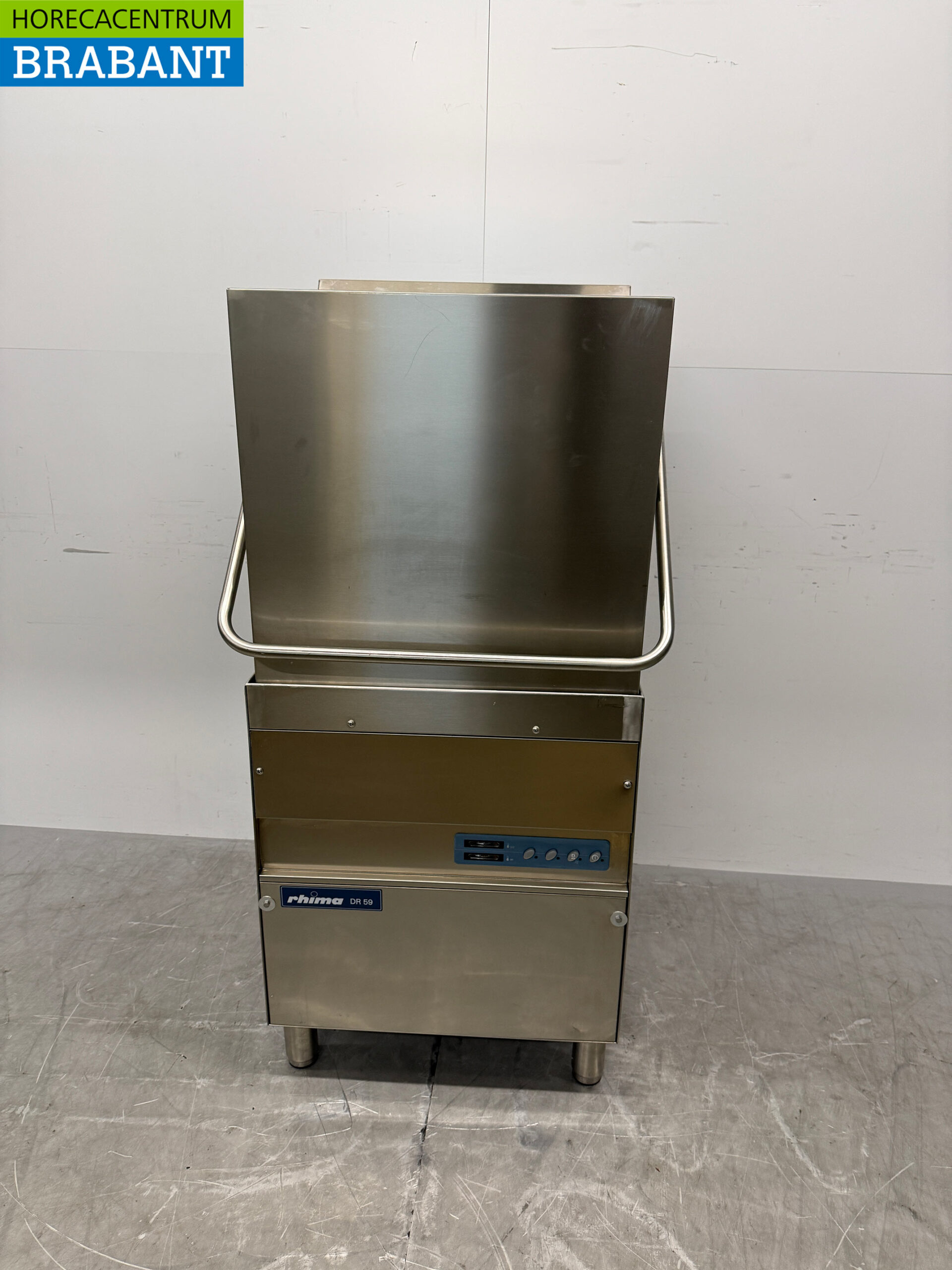 Stainless steel Rhima DR 59 Slide-through dishwasher 400V Catering