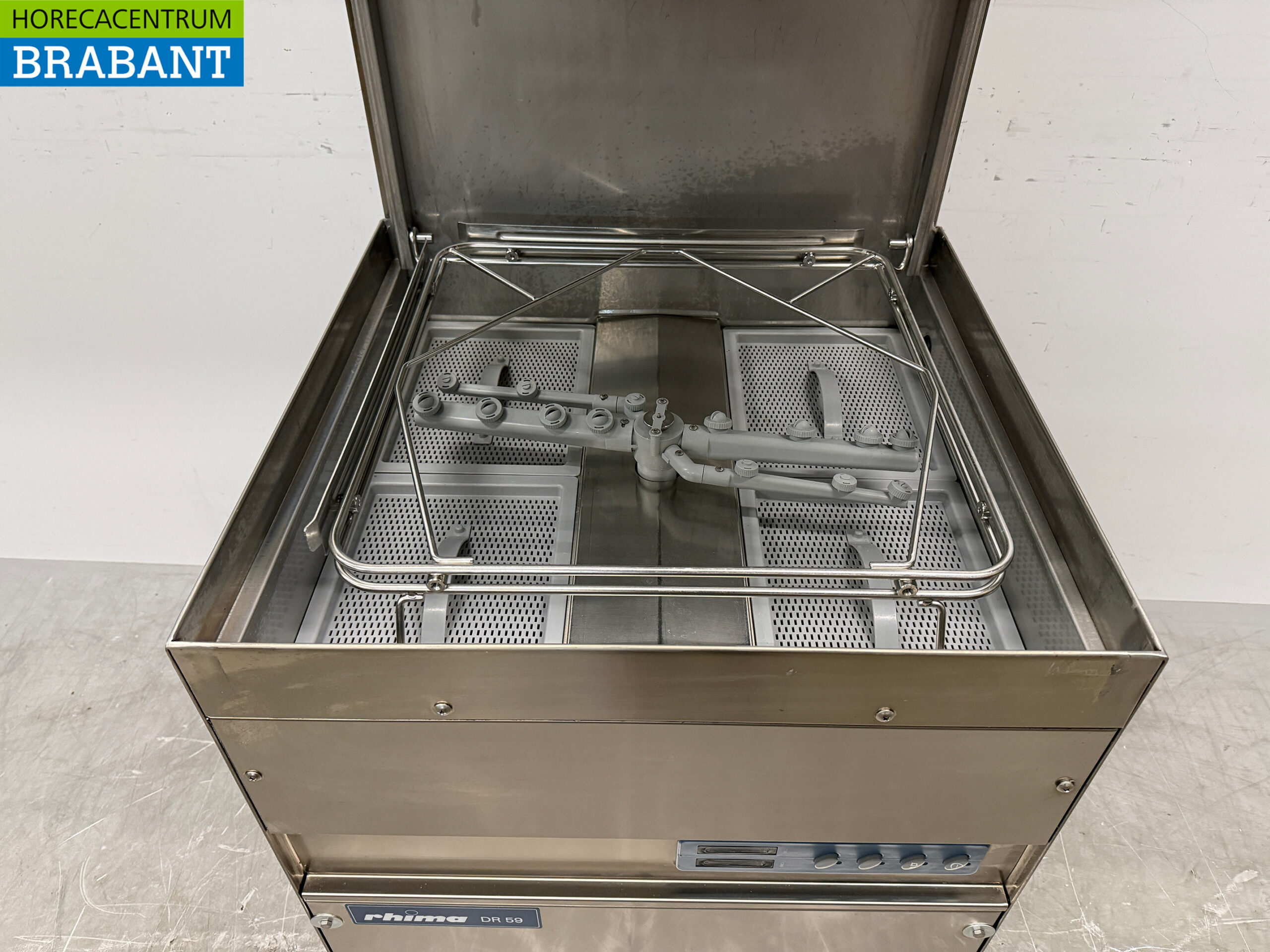 Stainless steel Rhima DR 59 Slide-through dishwasher 400V Catering - Image 4