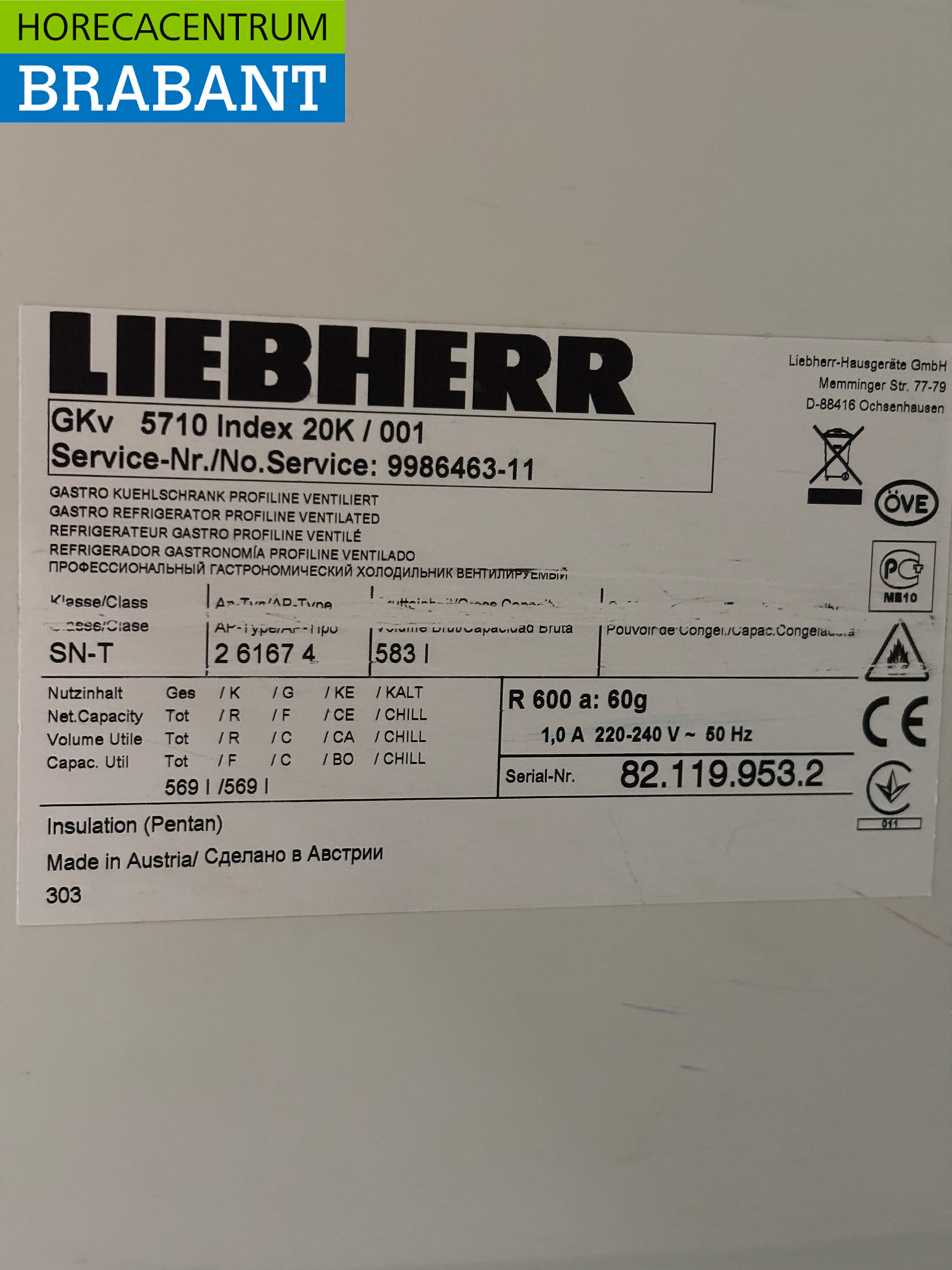 Liebherr Refrigeration 583 liters 230V Horeca - Image 5