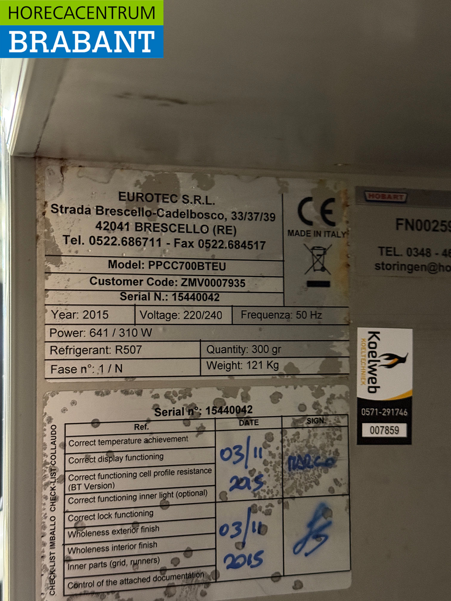 Stainless steel Eurotec Mobile Freezer Freezer cabinet 600 liters 230V Horeca - Image 5