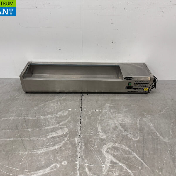 Stainless steel Tefcold Saladière Surface Display Case 6 x 1/4 GN 140 cm 230V Horeca
