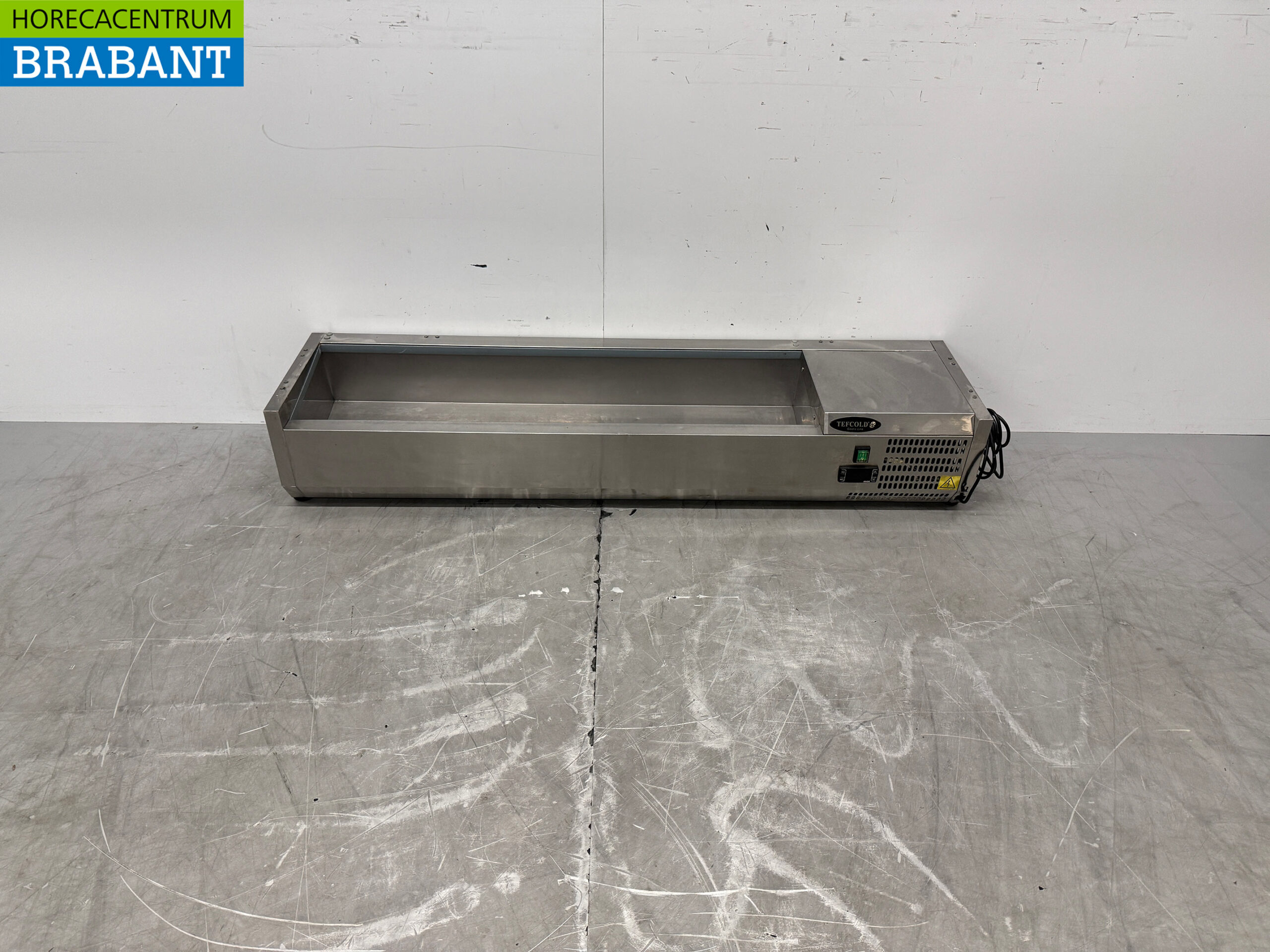 Stainless steel Tefcold Saladière Surface Display Case 6 x 1/4 GN 140 cm 230V Horeca