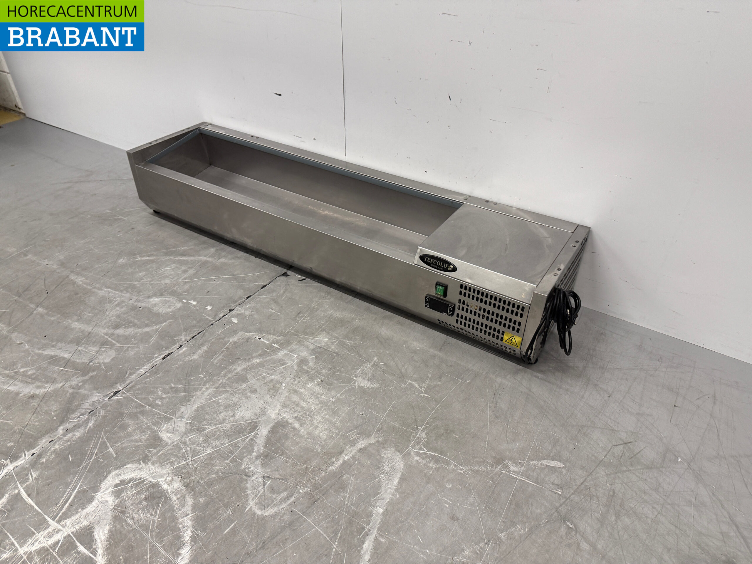 Stainless steel Tefcold Saladière Surface Display Case 6 x 1/4 GN 140 cm 230V Horeca - Image 2